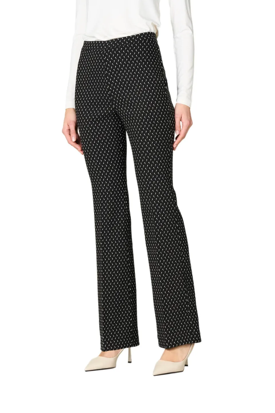 Goldenpoint Flare Geometrico leggings svasato viscosa