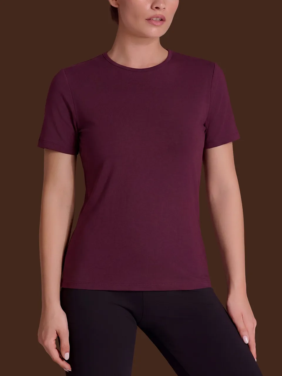 Ragno Thermo Cotton maglietta girocollo viola garzata