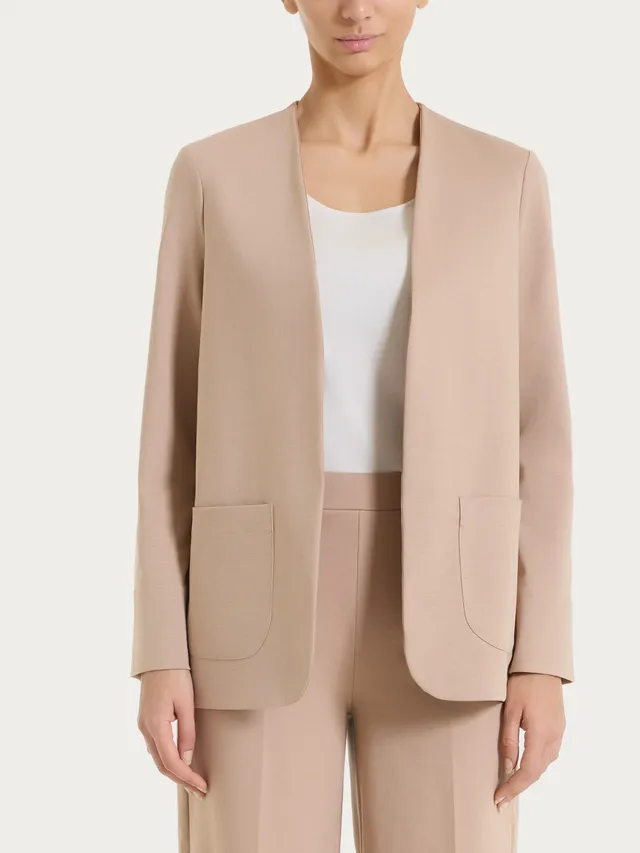 Ragno Compact Light blazer senza revers Warm Taupe over