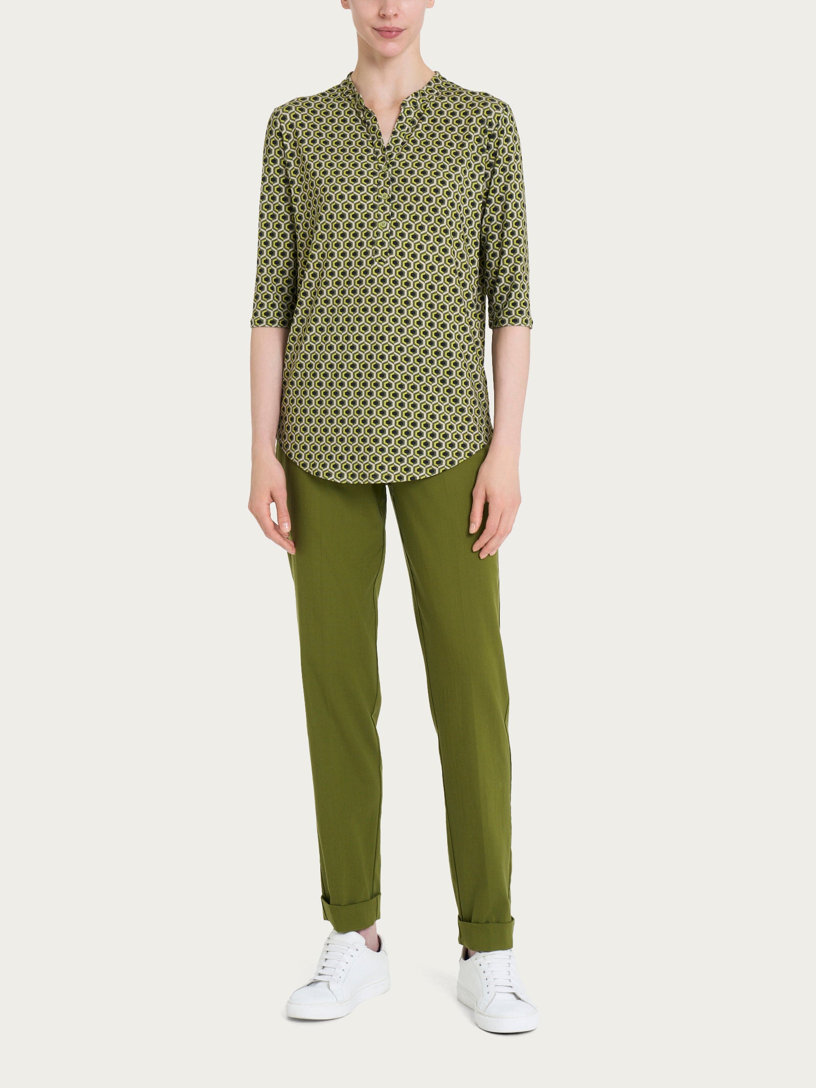 Ragno Maglietta 3/4 Scollo a V Fant. Sphagnum crepe