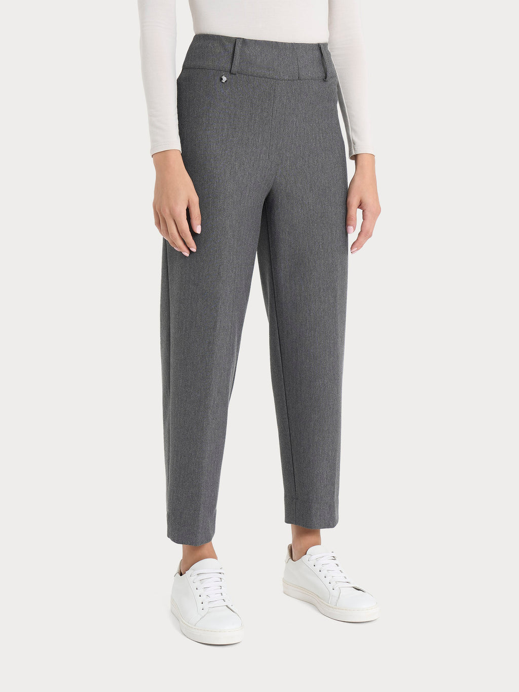 Ragno Compact Pantaloni Carrot Donna Ardesia Melange