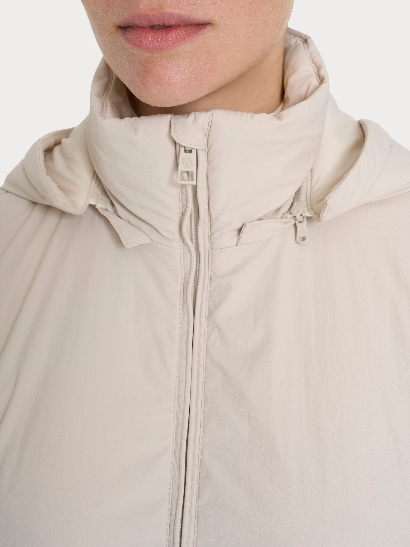 Ragno Cappotto Piumino 150g in Lana con Cappuccio Champignon