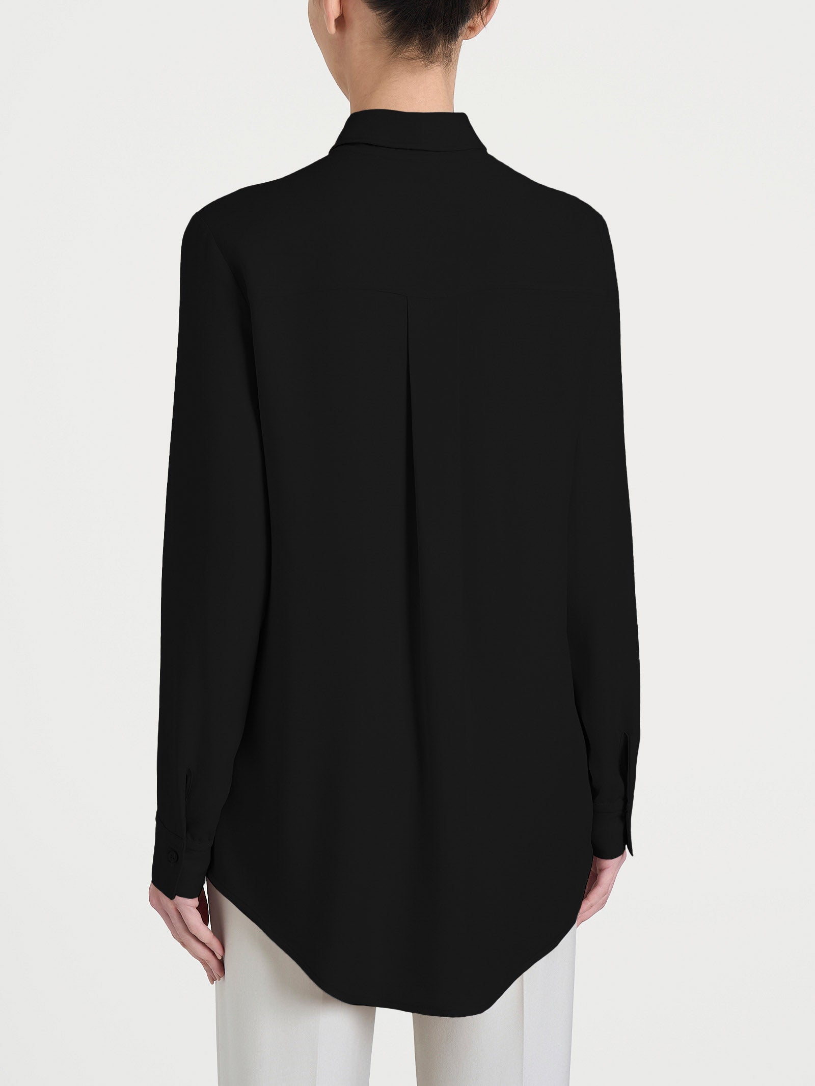 Ragno EcoSeta Winter camicia Nero pura viscosa