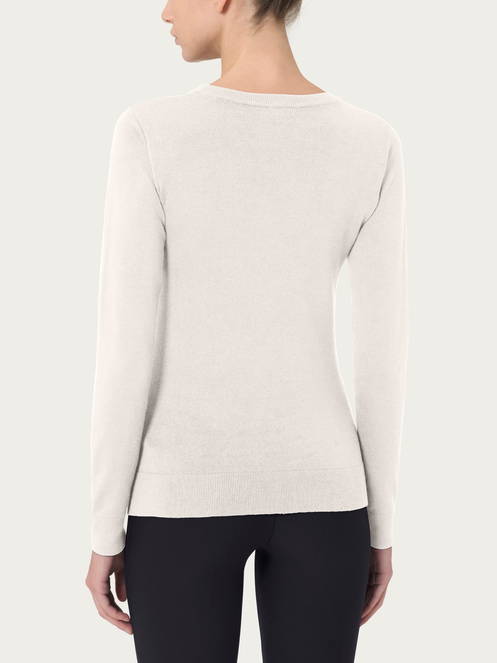 Ragno Four Seasons Girocollo Maglia Avorio Manica Lunga