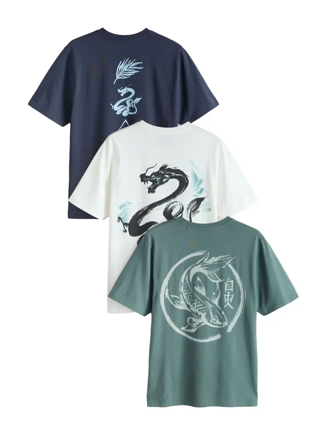 Next T-shirt stampate uomo 3 pezzi vestibilità classica