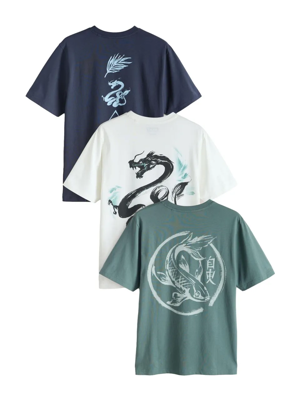 Next T-shirt stampate uomo 3 pezzi vestibilità classica