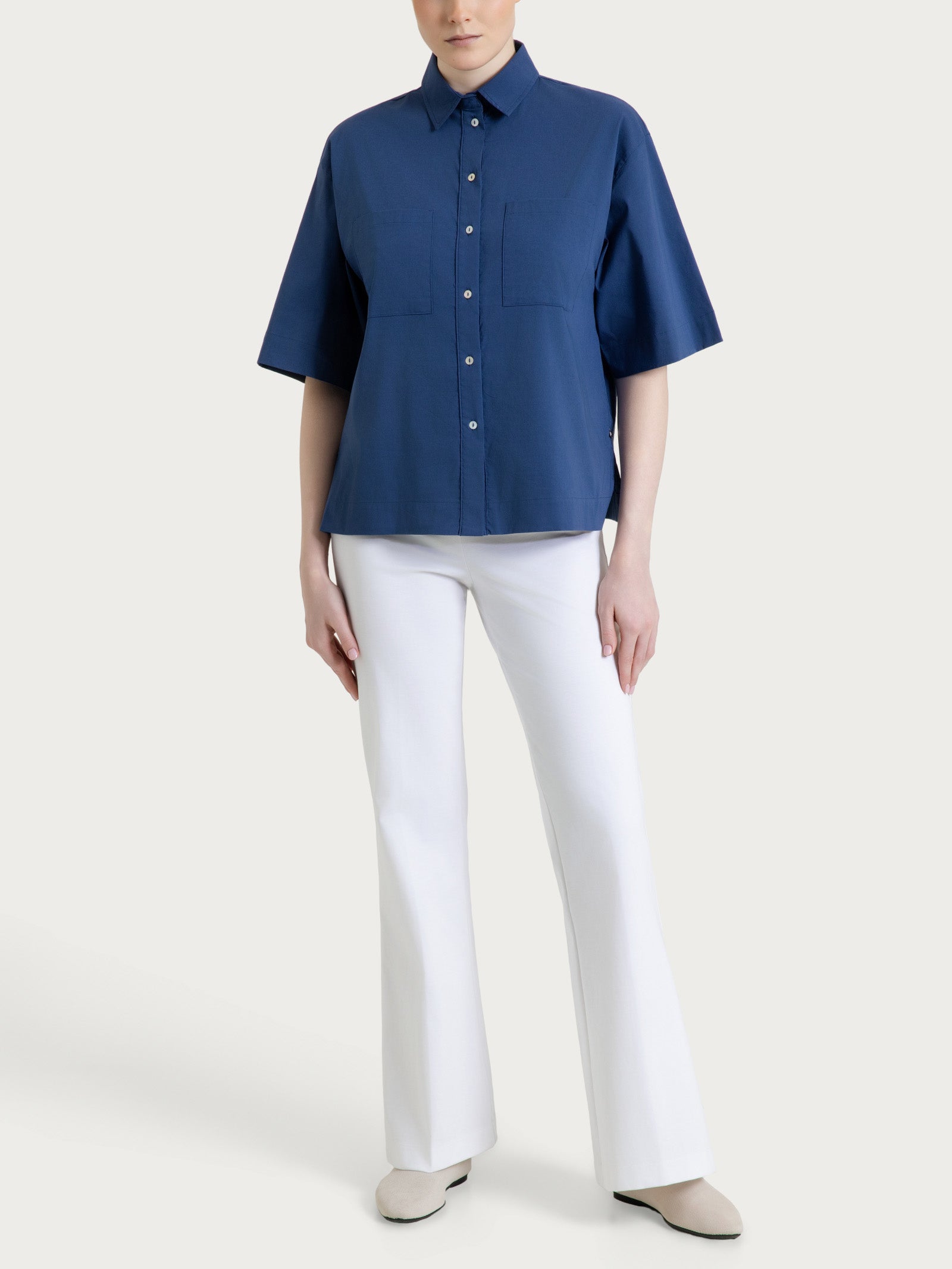 Ragno Super Fresh camicia manica corta oceana con tasche