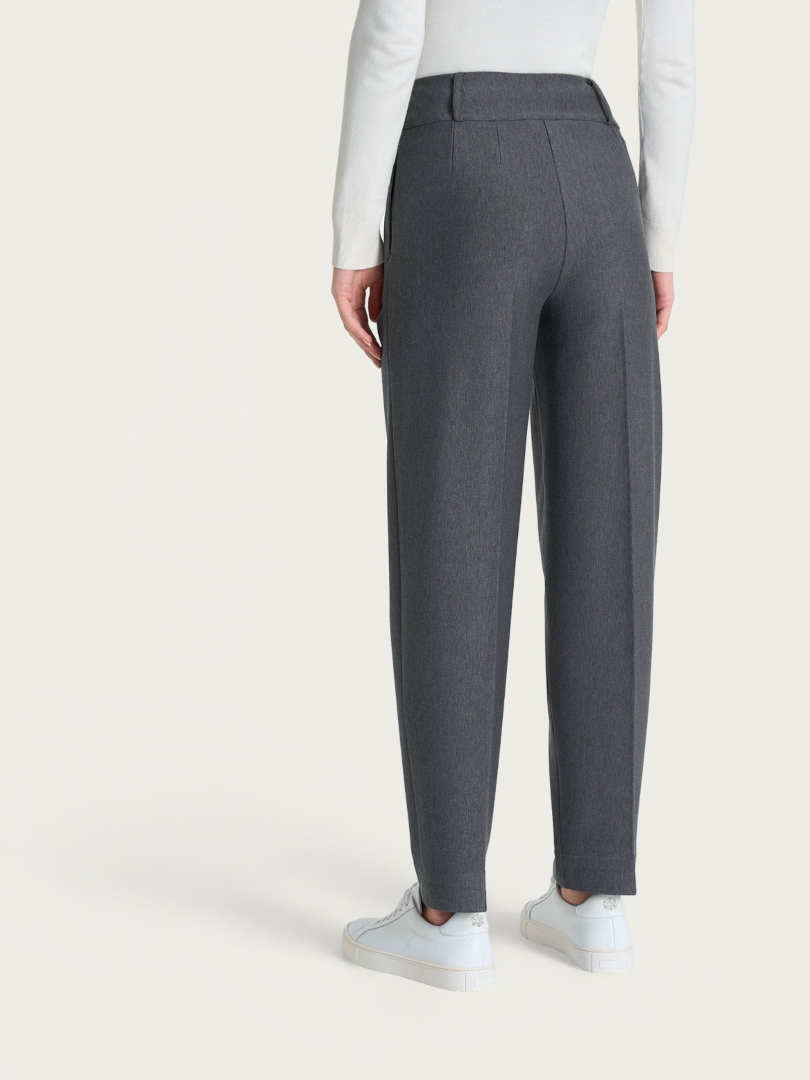 Ragno Compact pantalone carrot Ardesia Mel. con pinces