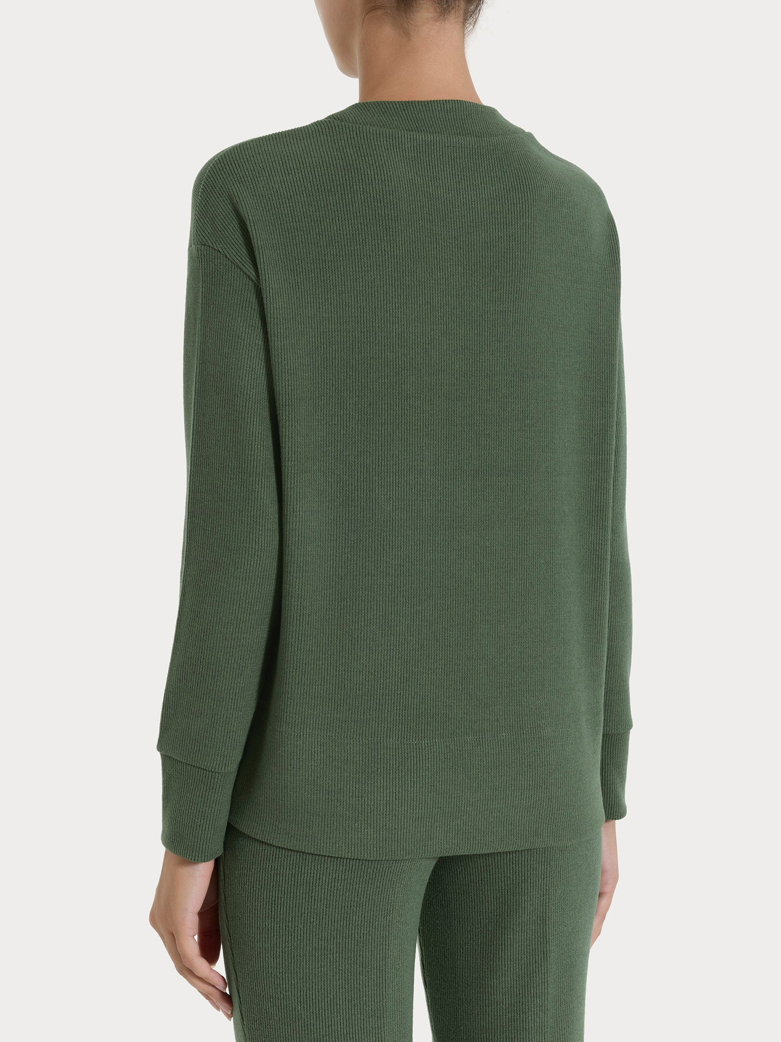 Ragno Comfort felpa girocollo Velvet Bronze Green