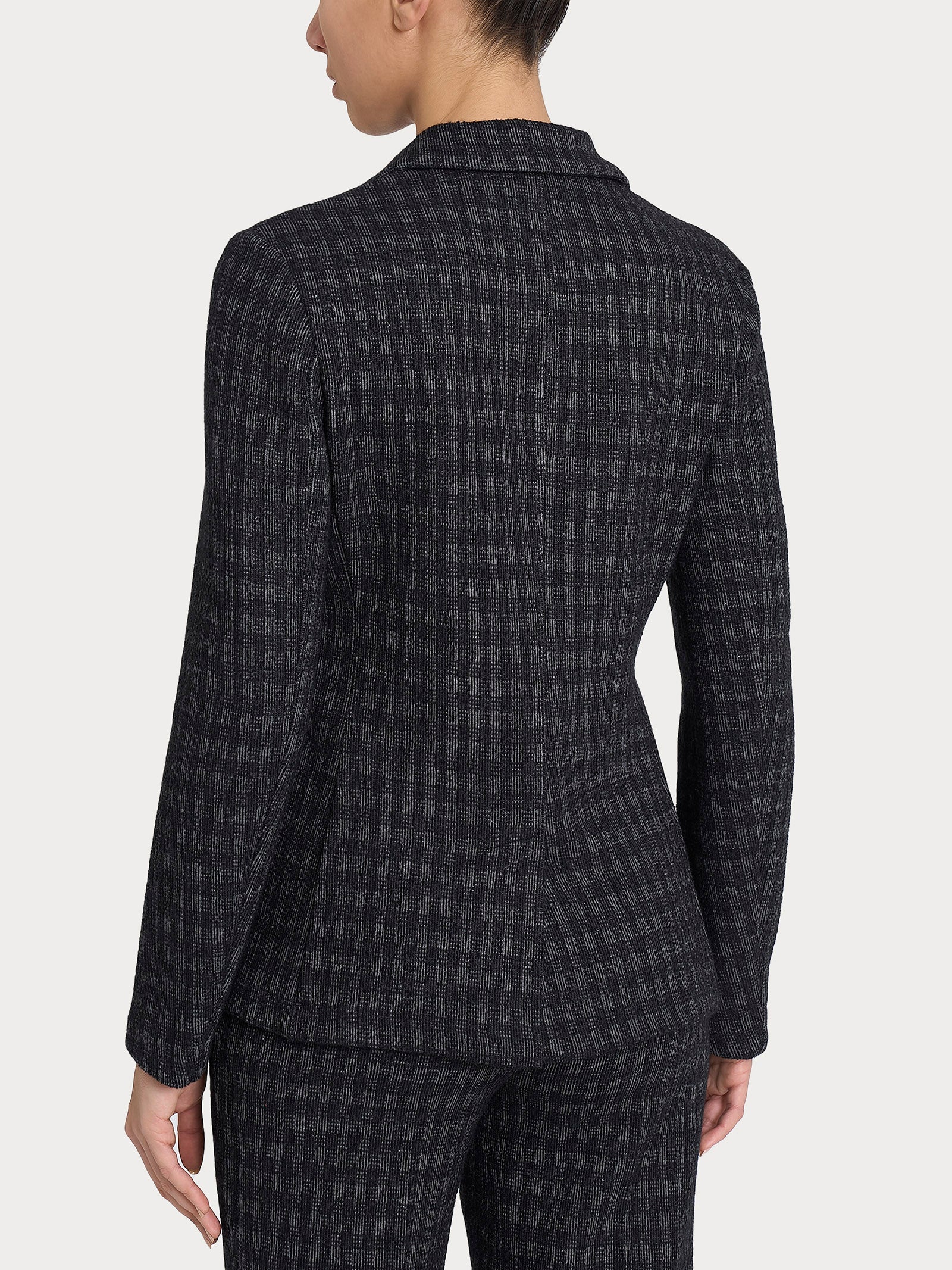 Ragno Eco Jacquard blazer 2 bottoni Fant.Nero lana