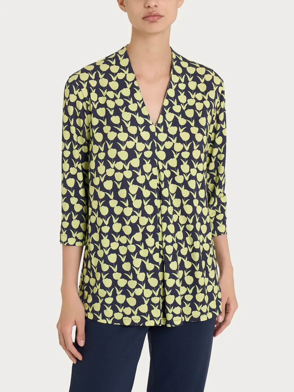 Ragno Viscosa Summer t-shirt scollo V donna viscosa lime