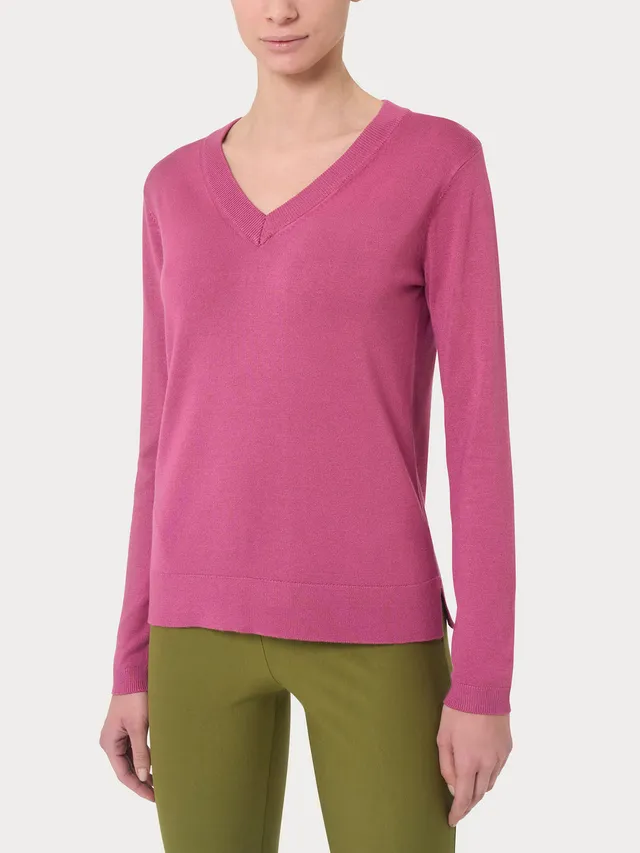 Ragno Four Seasons Maglione Scollo V Red Violet leggero