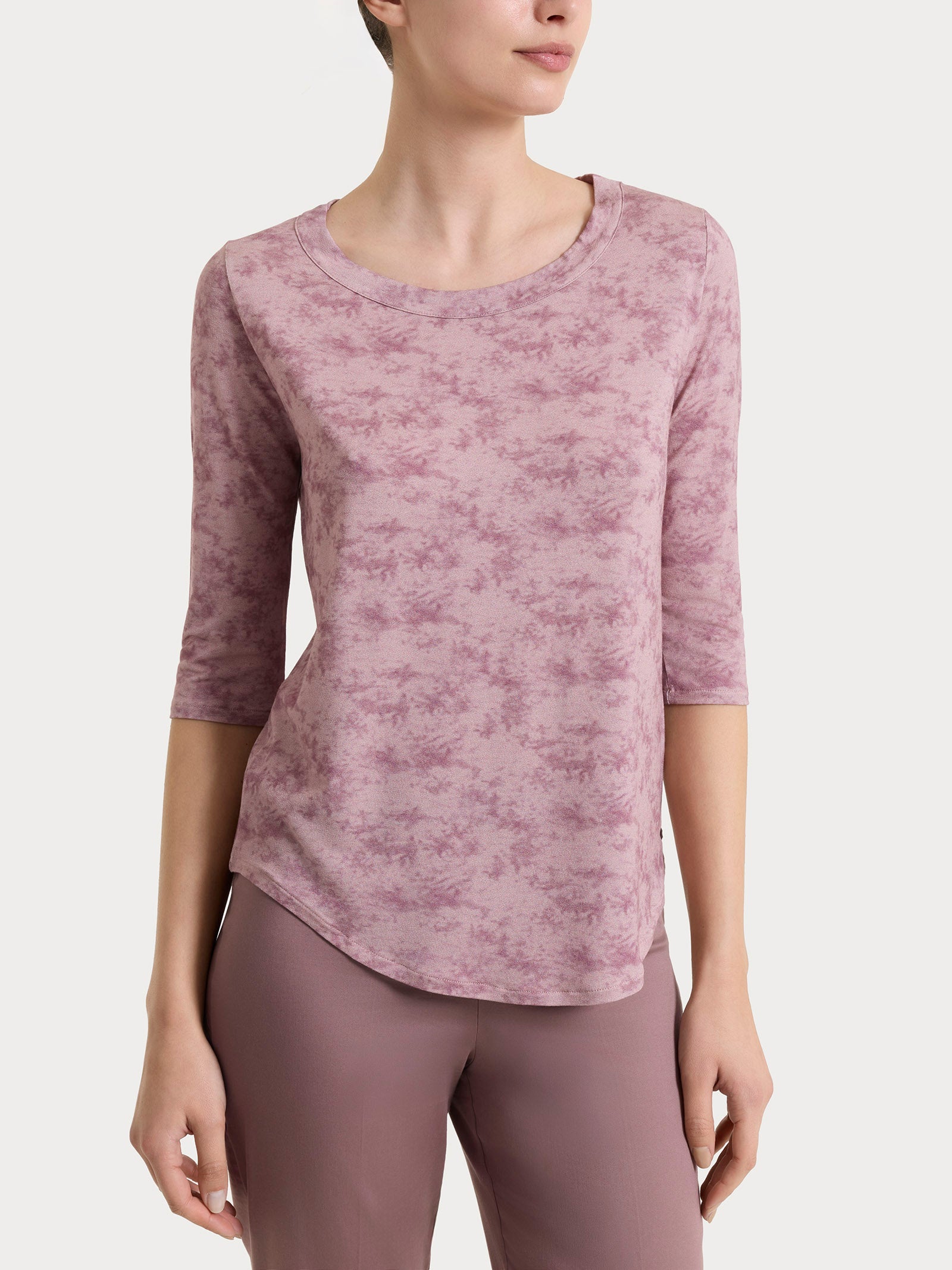 Ragno Viscosa Summer maglietta donna violet in crepe