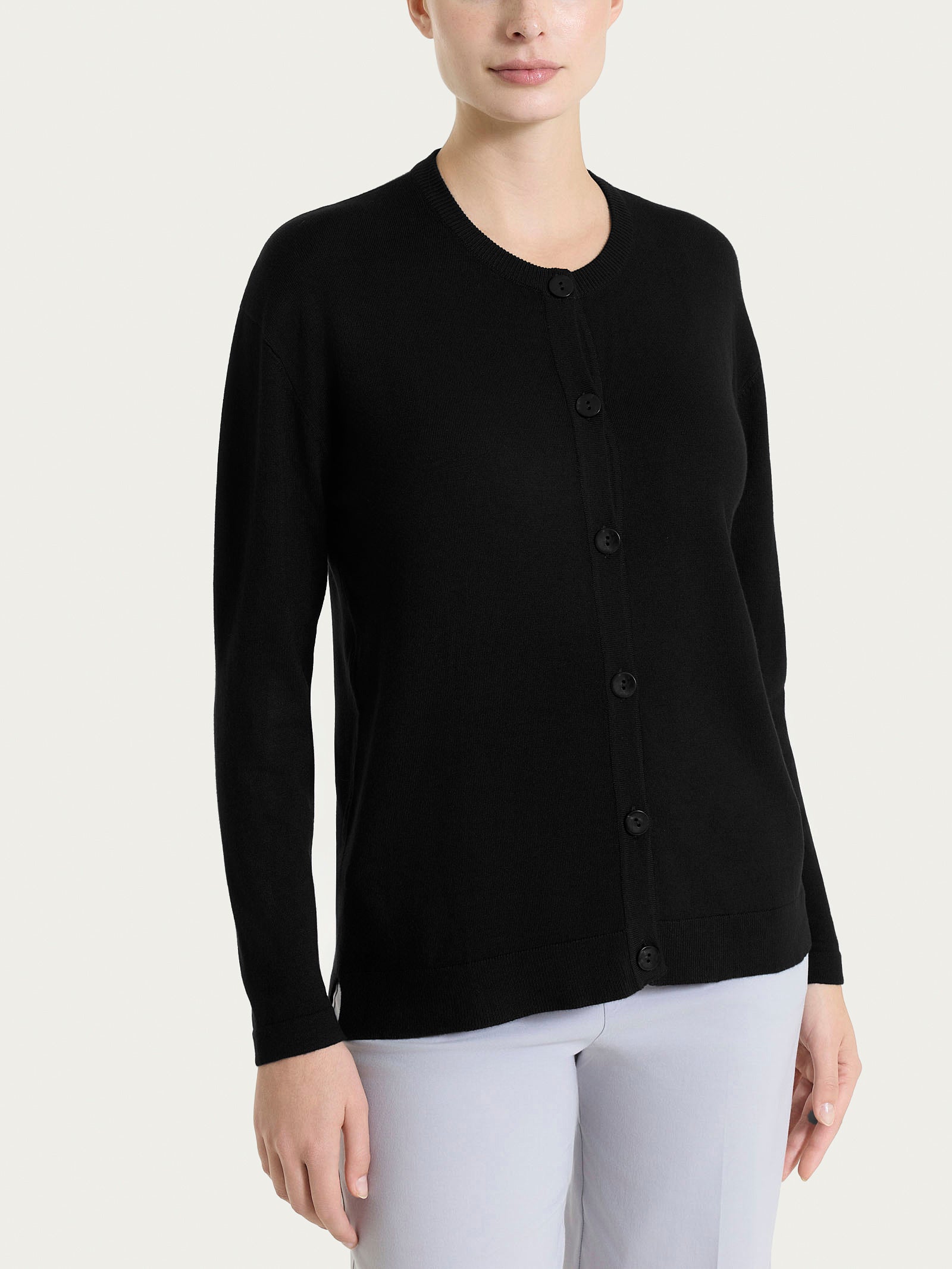 Ragno Summertime cardigan con bottoni Nero soft