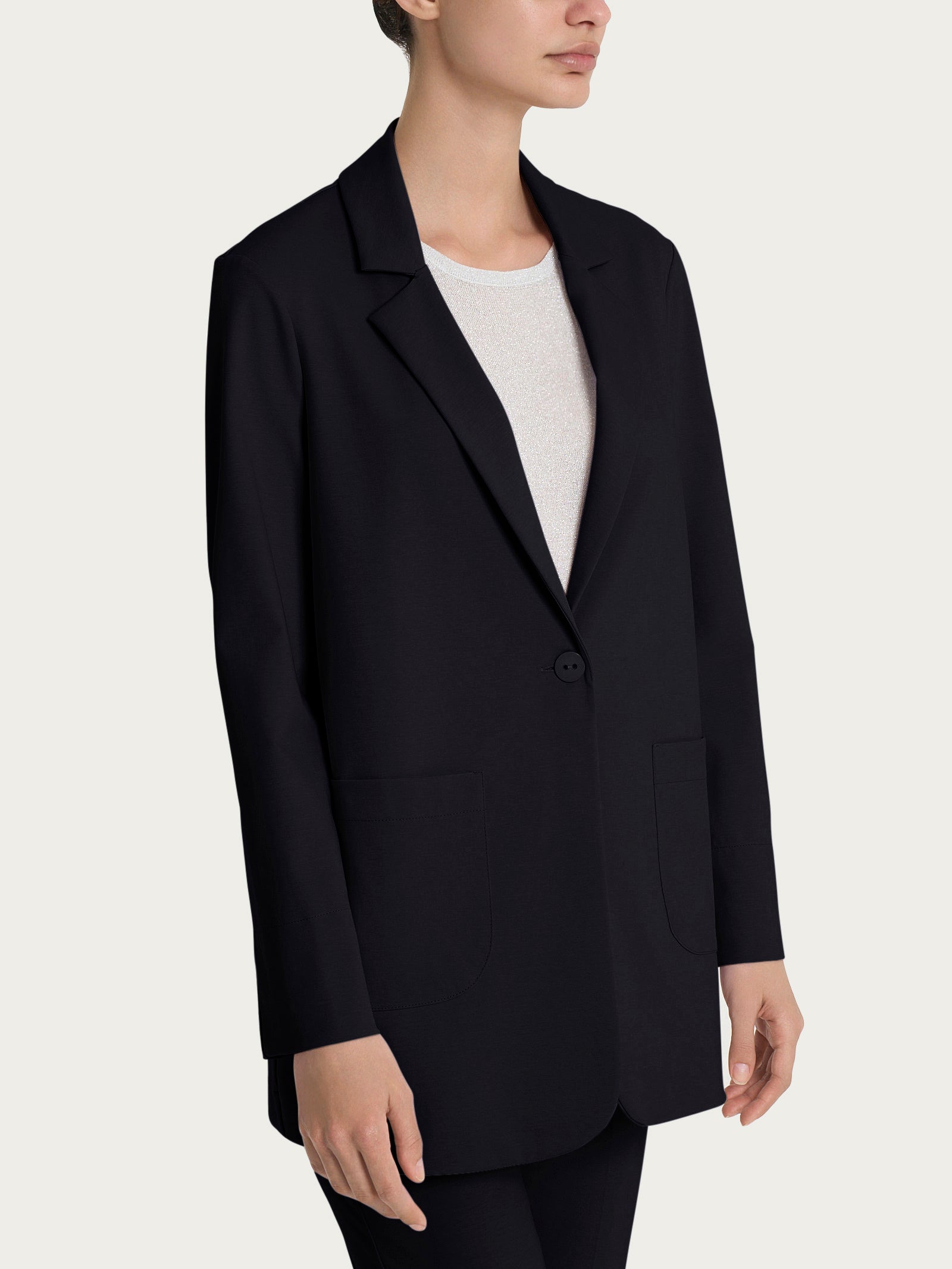 Ragno Compact Light blazer destrutturato nero leggero