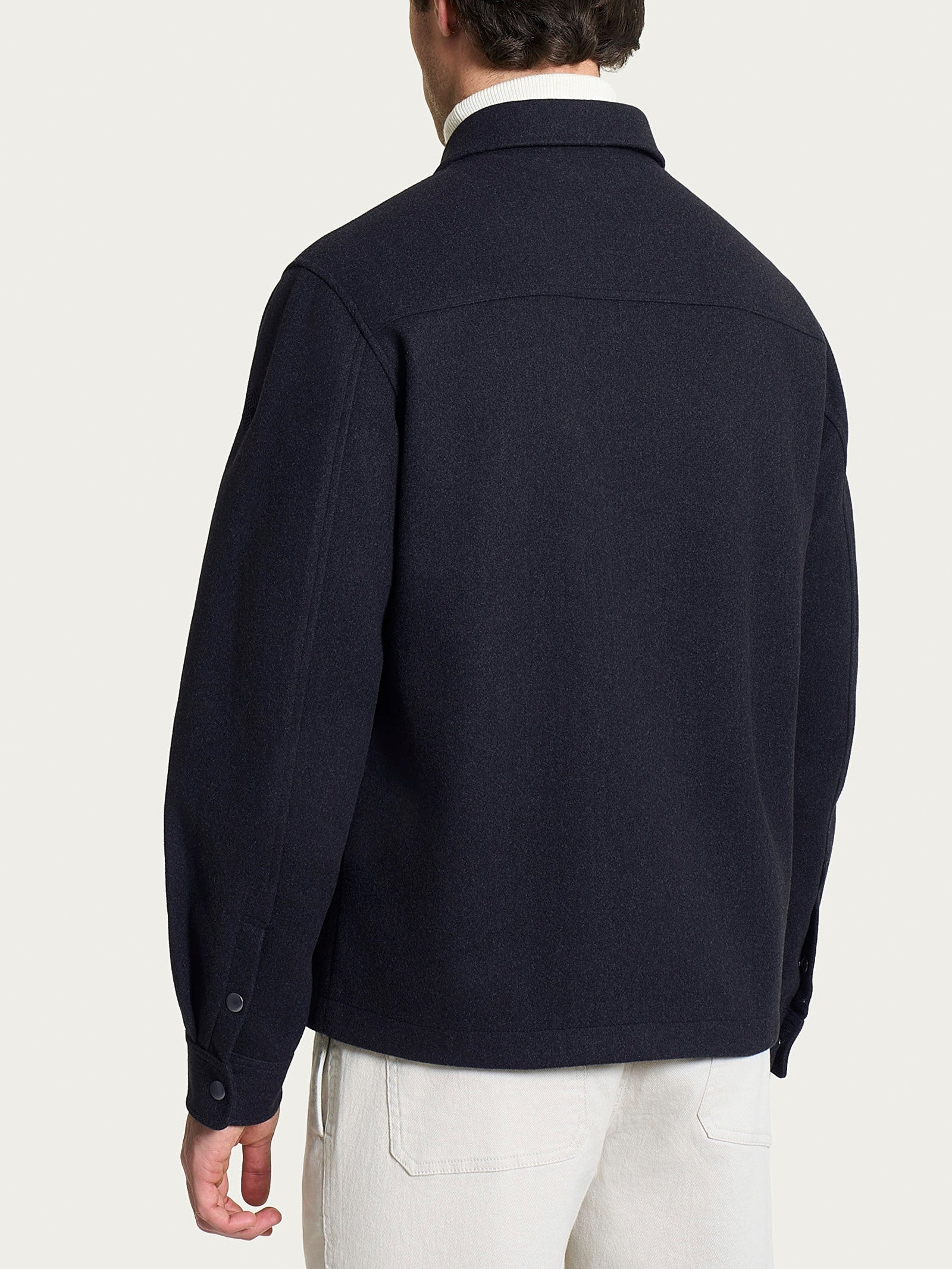 Ragno Vegan Wool Giacca uomo Bleu Mel calda zip