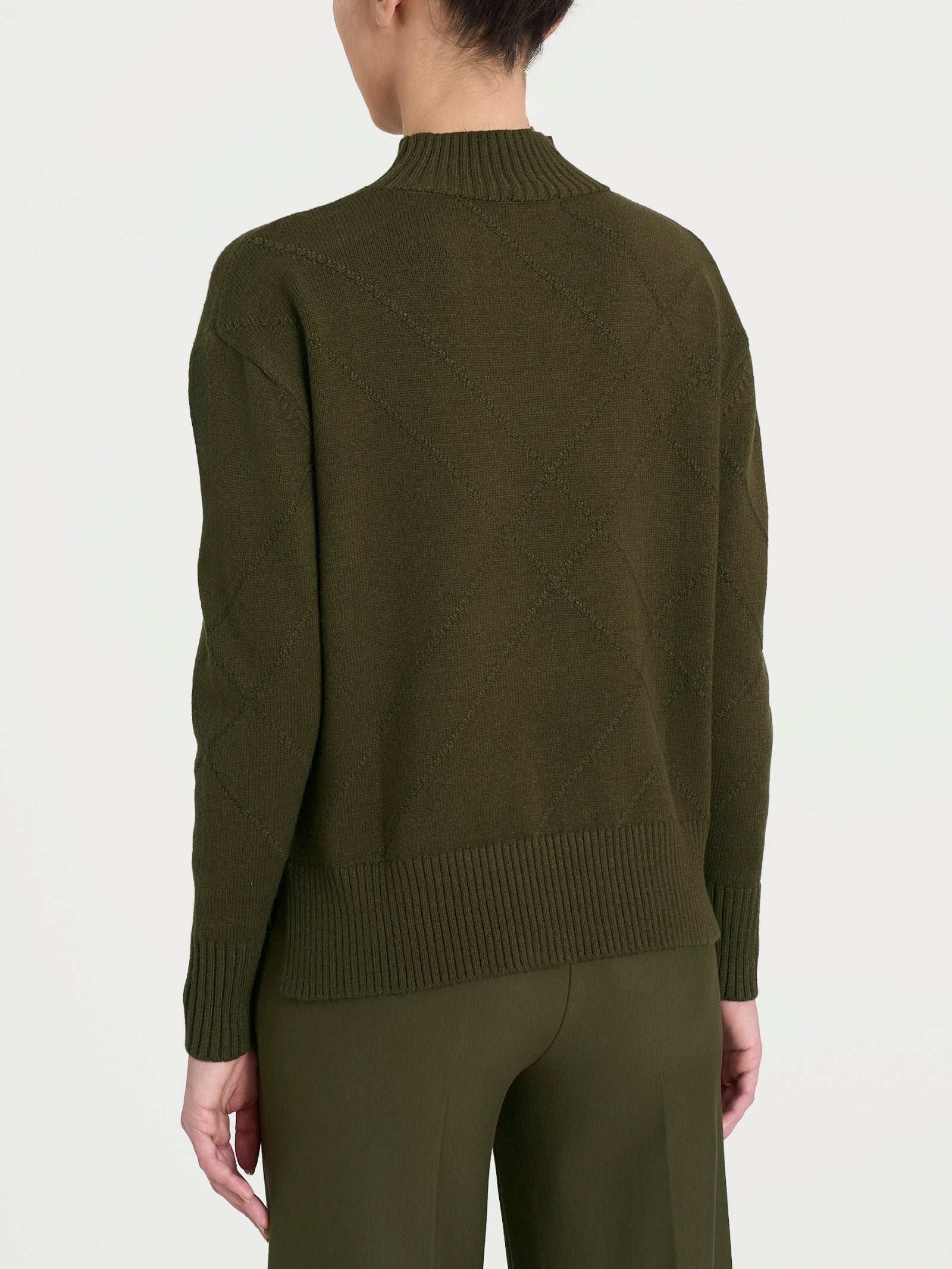 Ragno Super Soft Lupetto maglia check Dark Olive