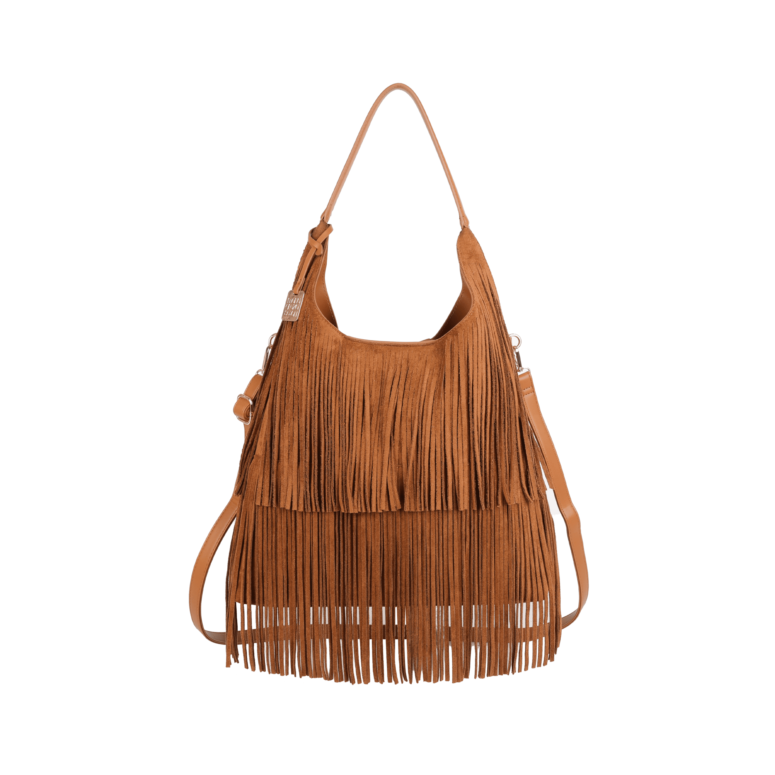 Maria Grazia Severi JL448 Borsa Hobo Scamosciata con Frange