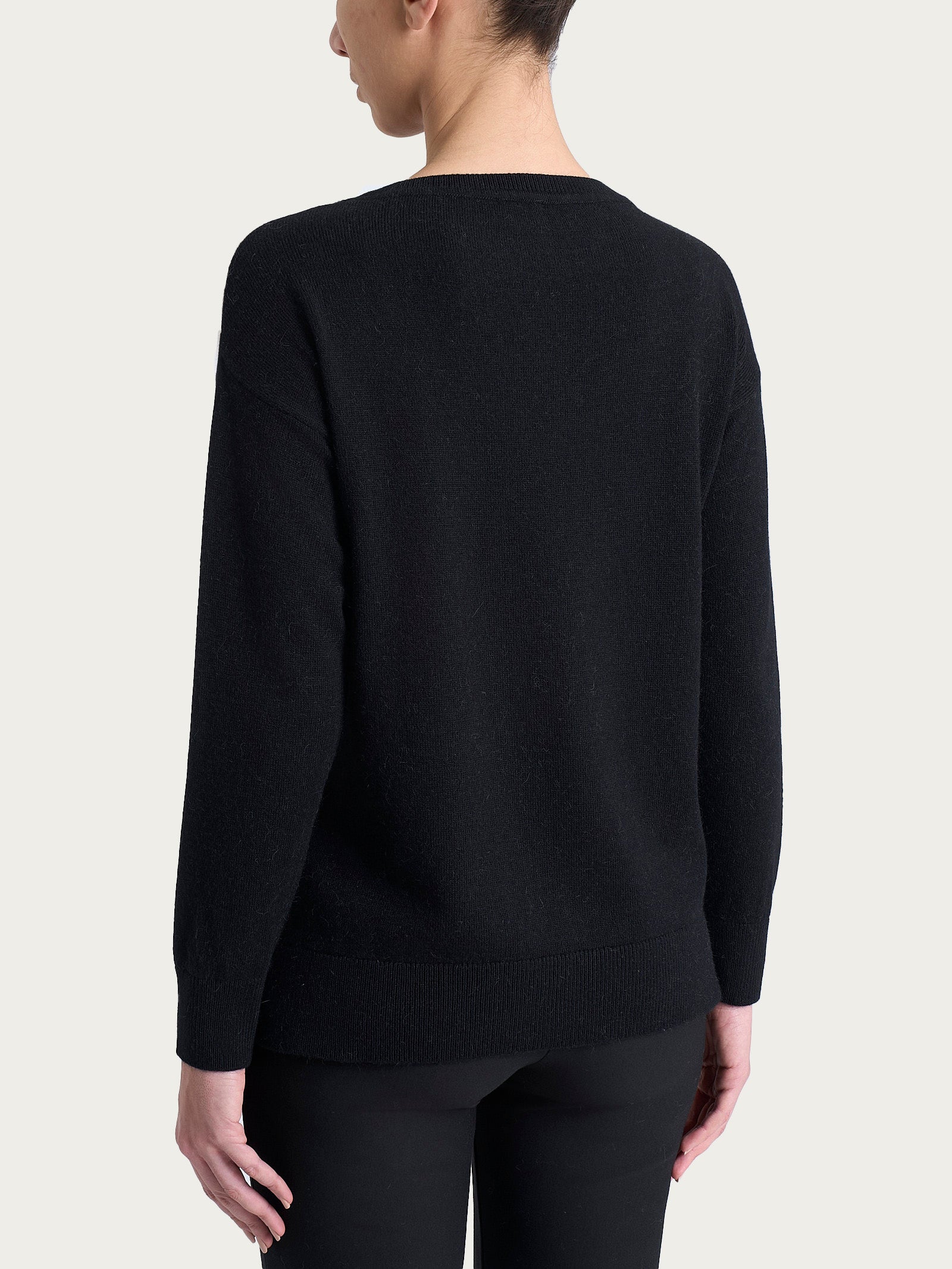 Ragno Merino Soft maglia animalier barchetta Fant.Nero angora