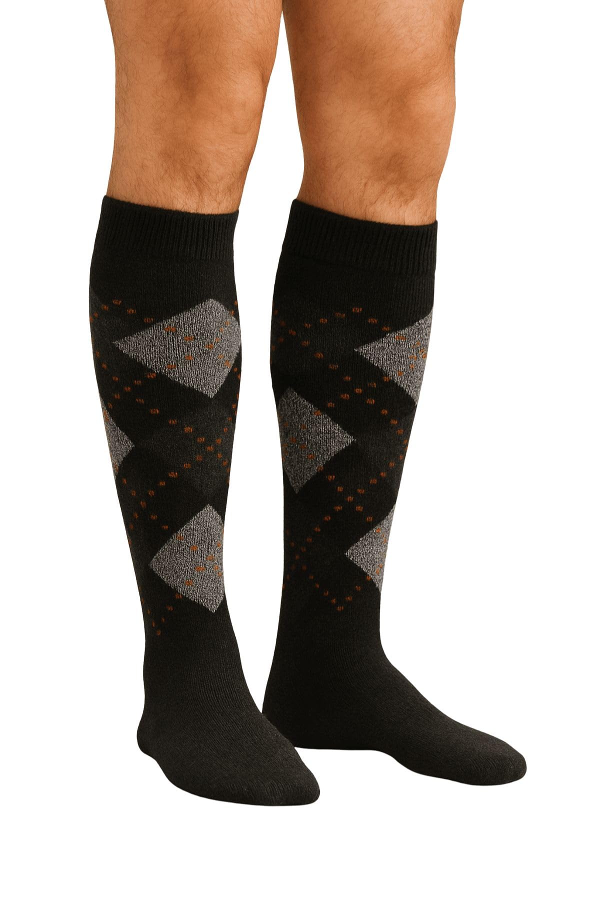 Lady C Rombi calze lunghe uomo 3 paia cotone caldo