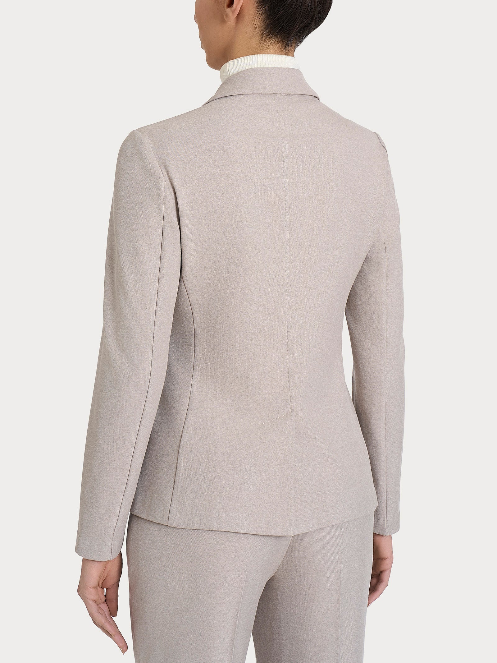 Ragno Compact blazer due bottoni Flannel Twill Nude twill
