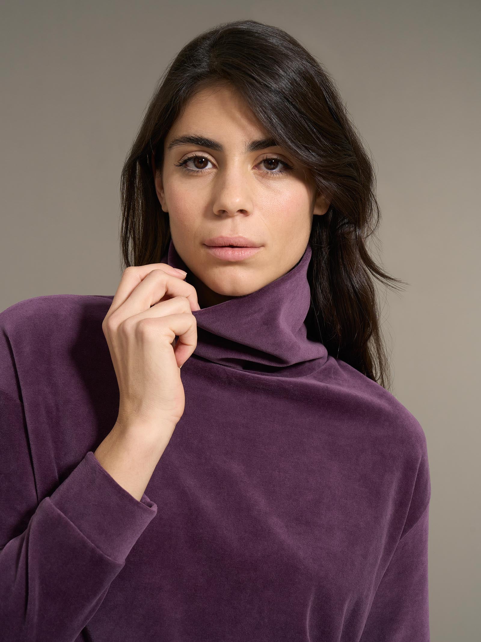 Ragno tuta pigiama donna ciniglia viola Plum Perfect