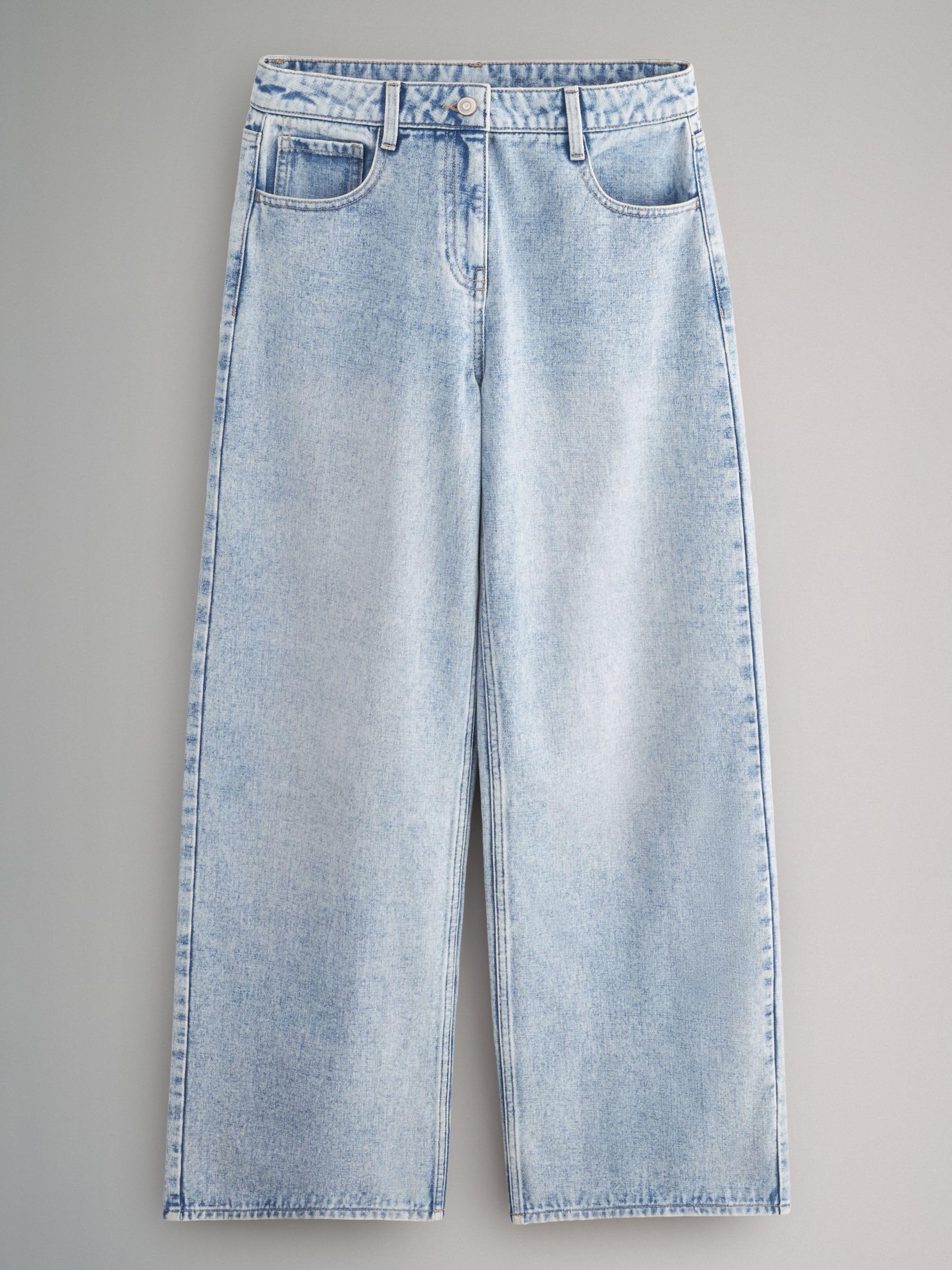 Geo Next The Set jeans donna gamba larga cotone 2 pezzi
