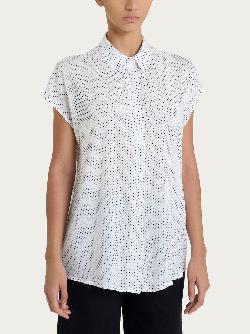 Ragno Ecoseta Camicia Kimono Pois White