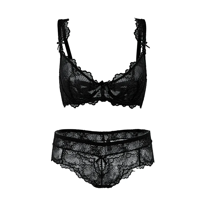 Maria Grazia Severi Floral Lace reggiseno balconcino nero pizzo