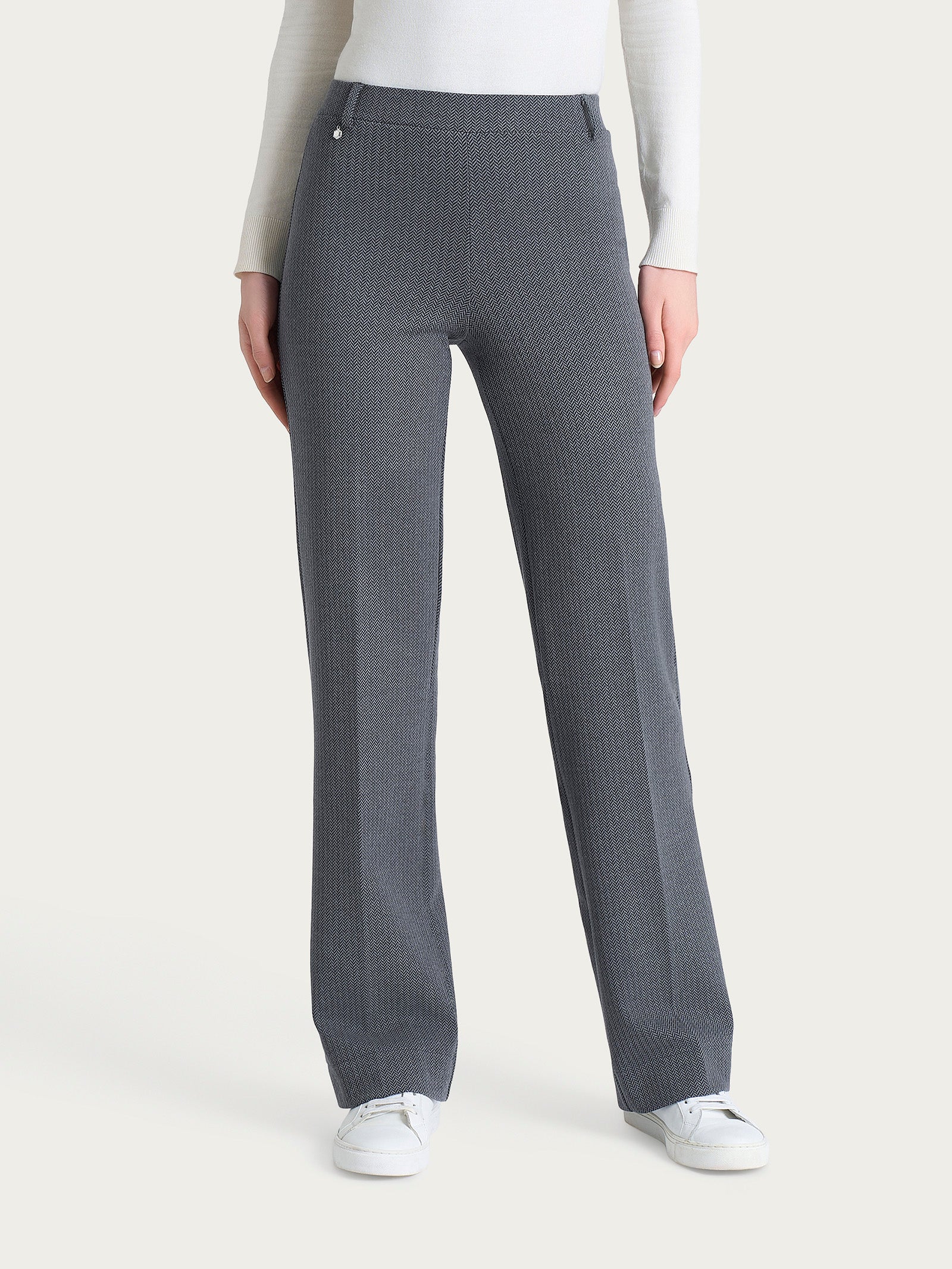 Ragno Compact pantalone ampio spina di pesce ardesia mel.