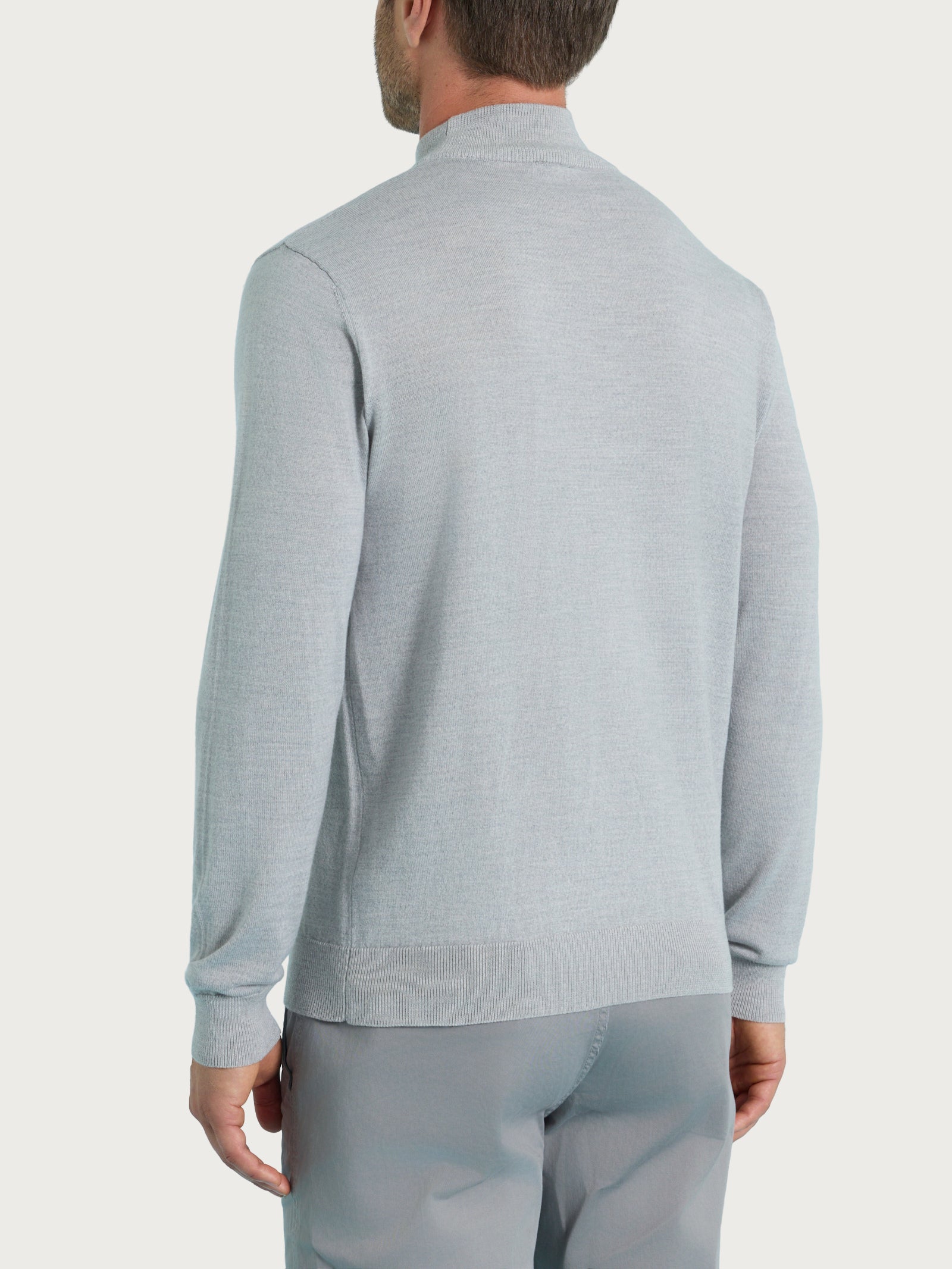 Ragno Merino Soft Lupetto Uomo Grey Mel. pura lana