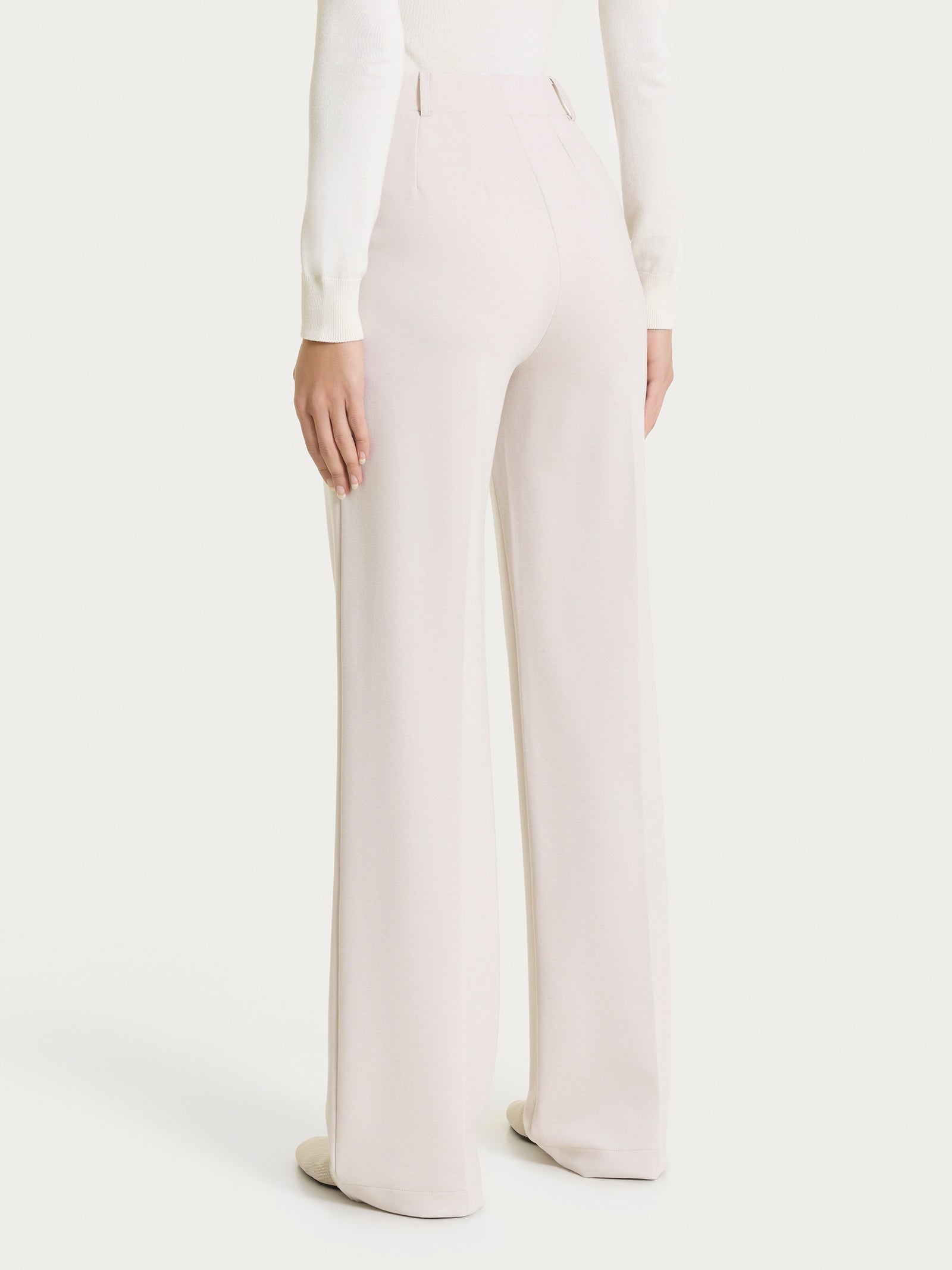 Ragno Cashmere Compact Pantalone Ampio Champignon viscosa