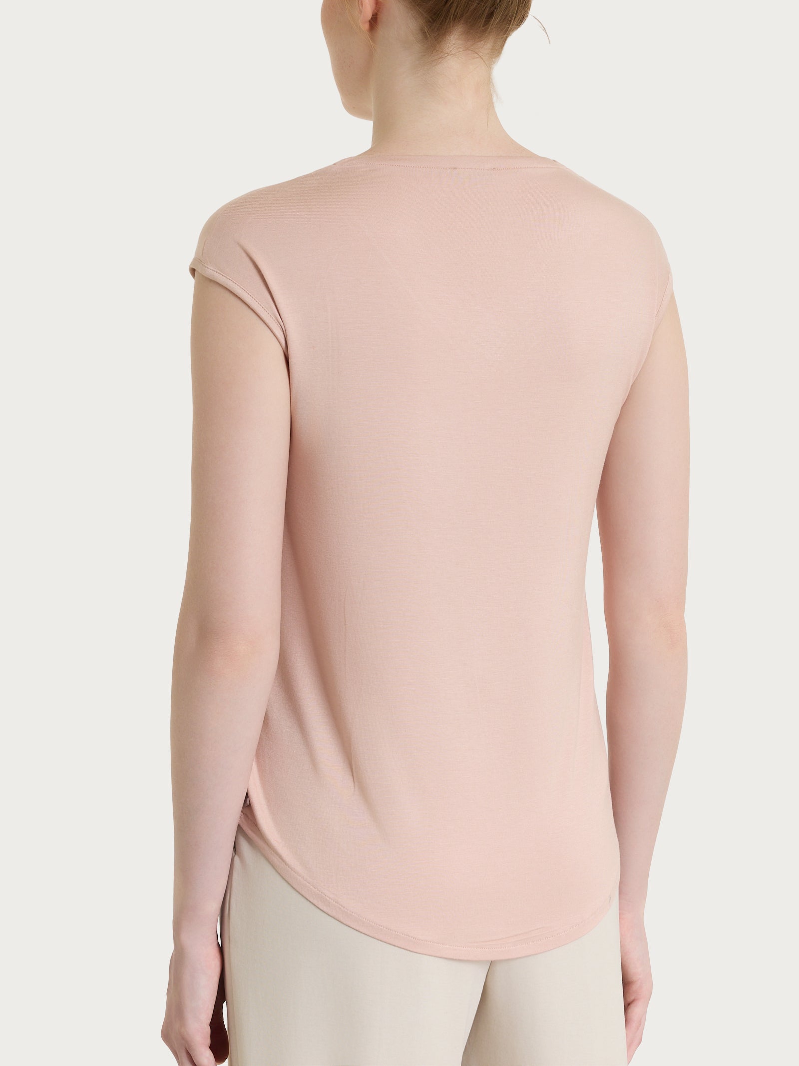 Ragno Viscosa Summer maglietta scollo V incrociato Cameo Rose fresca