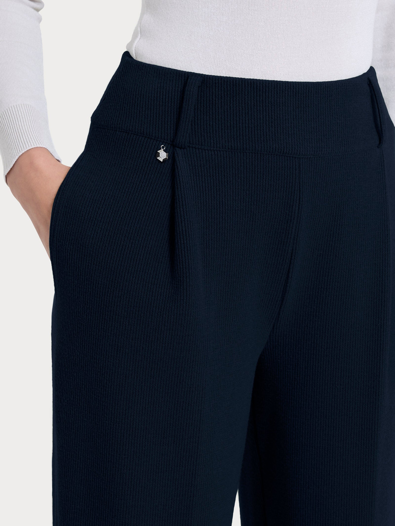 Ragno Relaxed Wardrobe pantalone carota Velvet blu tapered