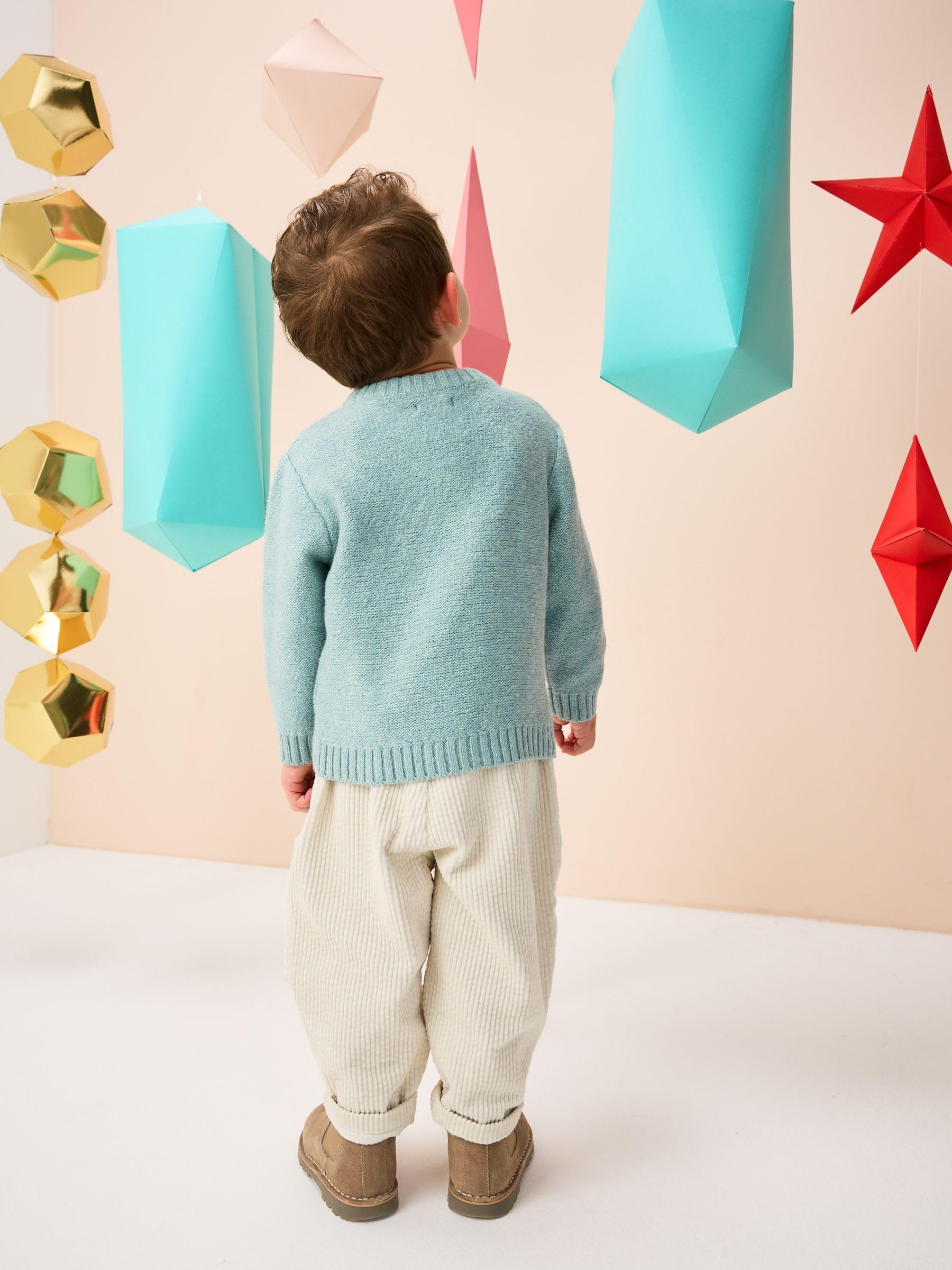 Next Maglia Natale Bambino Lavorata a Maglia Mineral Blue