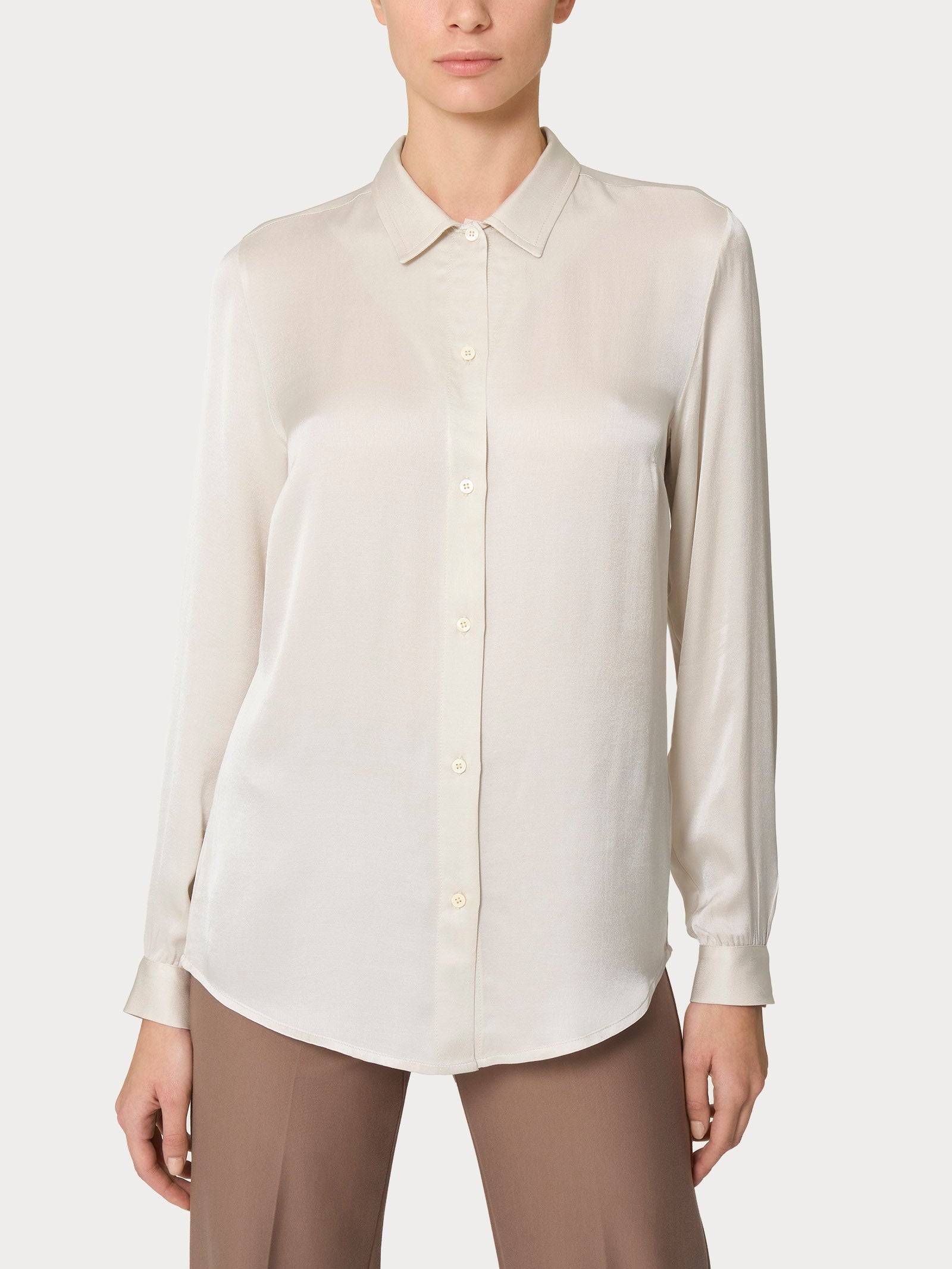Ragno Champignon Camicia Donna Bianca EcoSeta