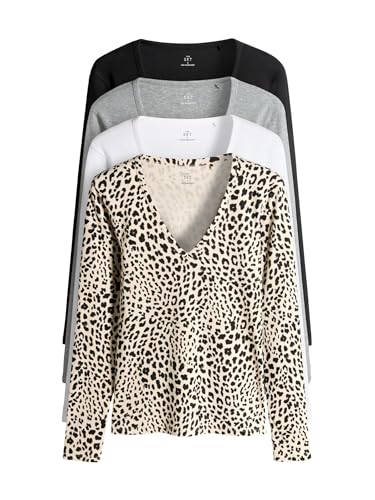 Geo Next The Set maglietta coste scollo V 4 pezzi taglia L