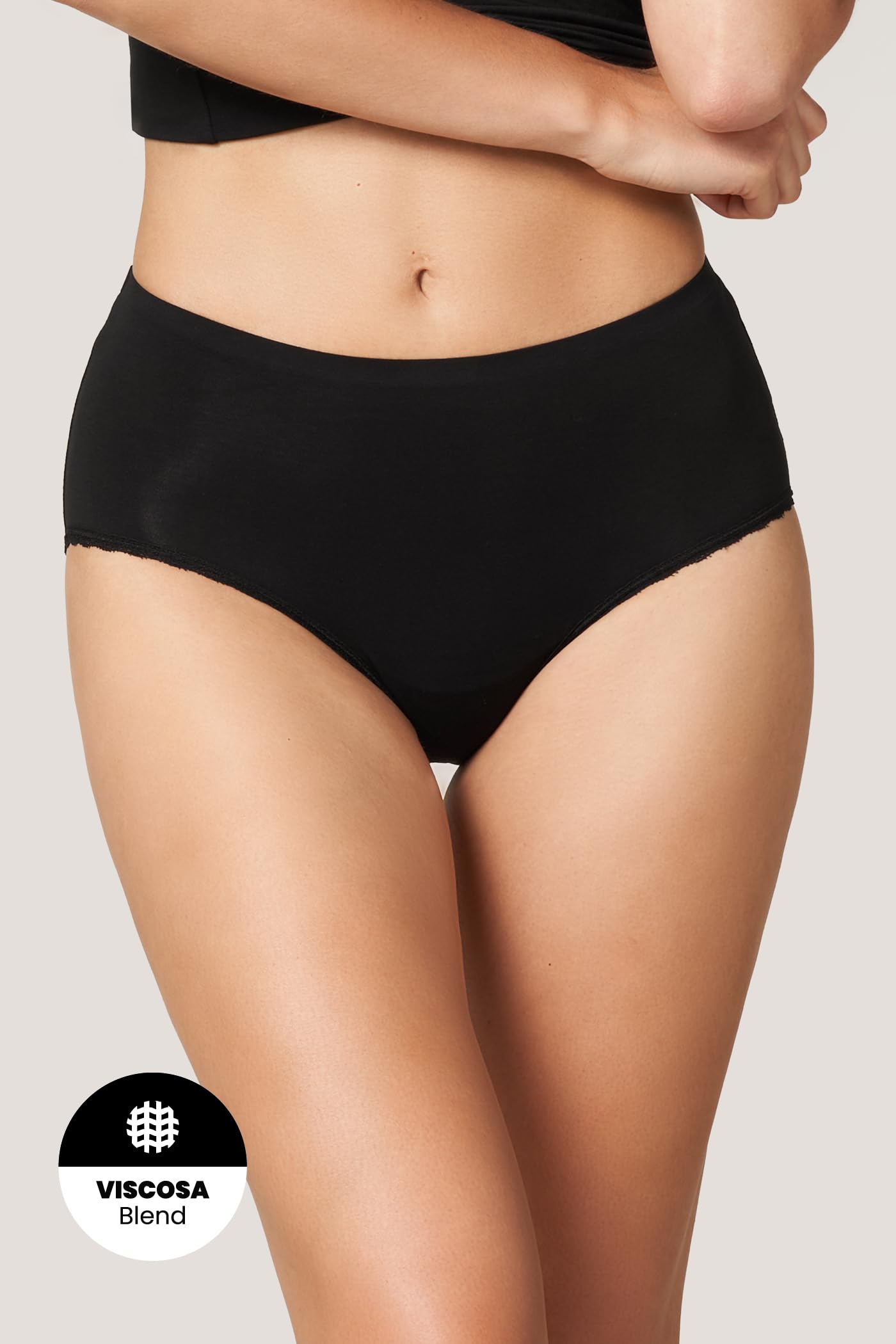 Goldenpoint culotte fianco alto viscosa pizzo cotone