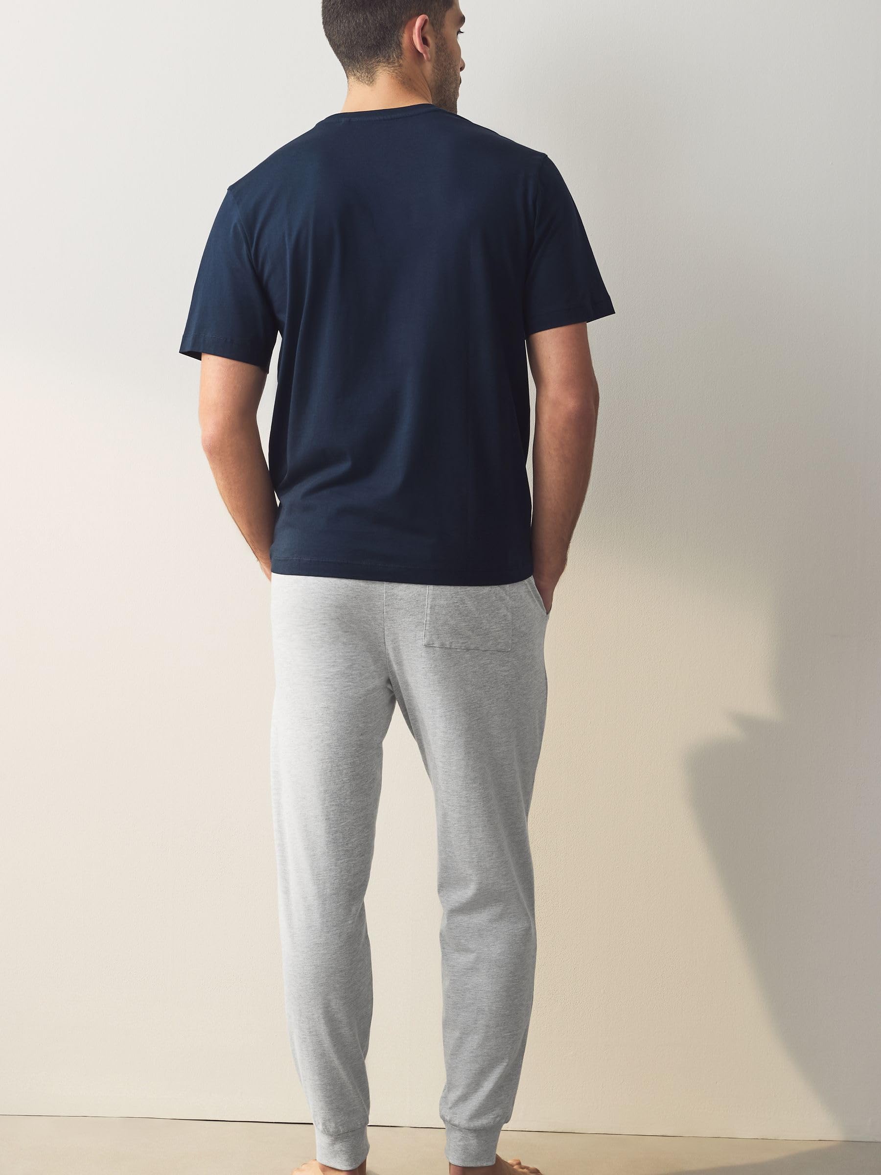 Next pigiama jersey risvolti cotone uomo 2 pezzi
