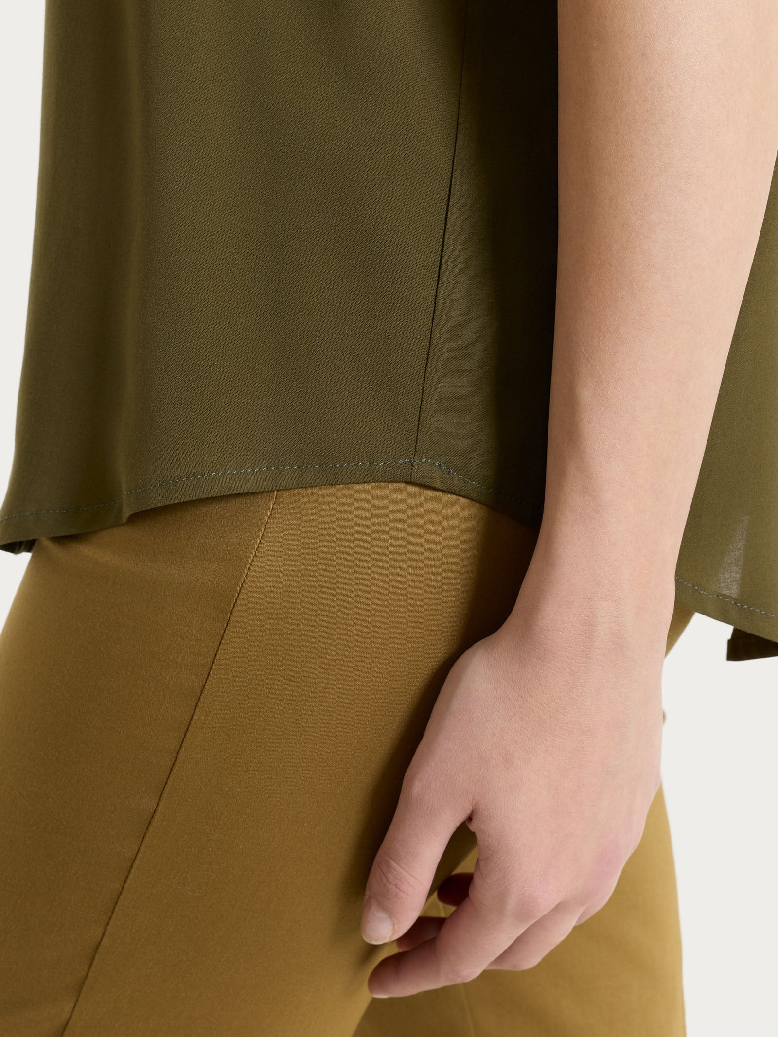 Ragno Voile Stretch Blusa manica kimono verde viscosa