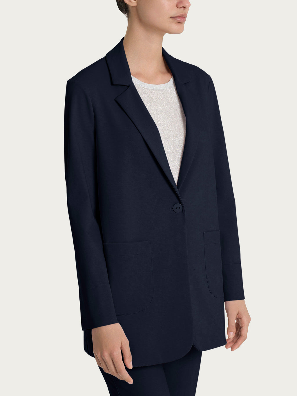 Ragno Compact Light blazer donna blu tessuto leggero