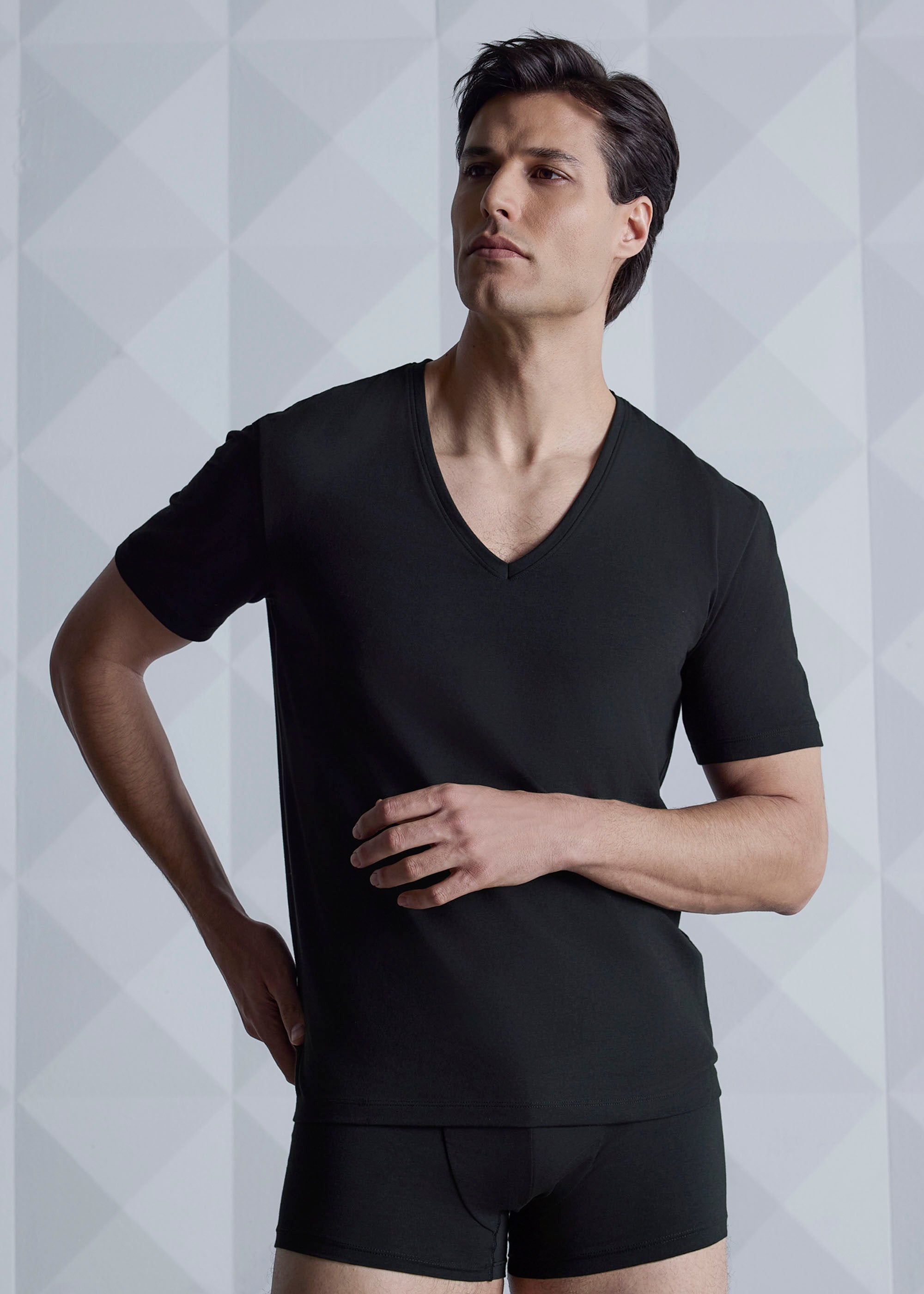 Philippe Matignon T-Shirt Man Scollo V maglia intima cotone