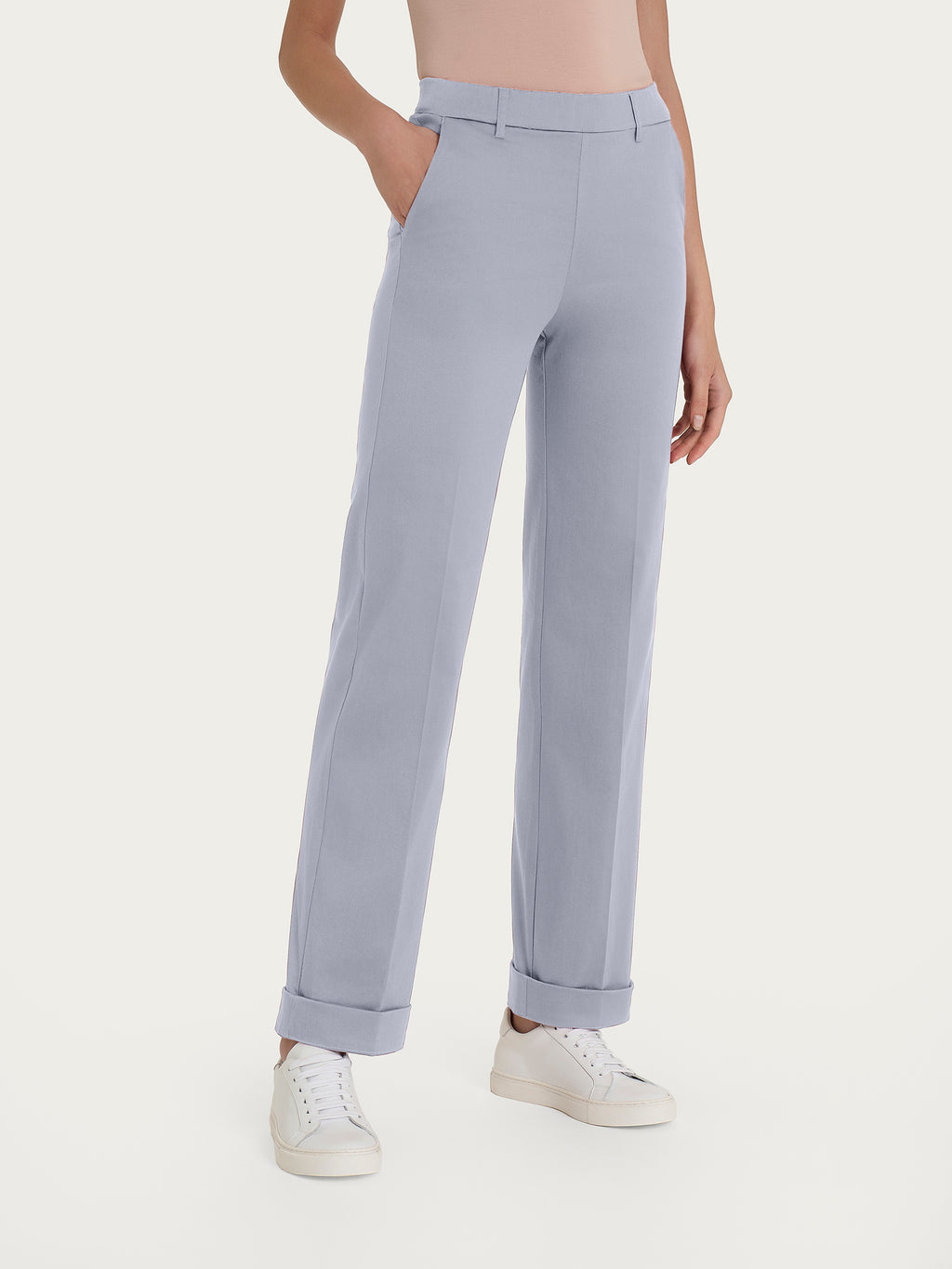 Ragno Satin Power Straight pantaloni con tasche grigio ultimate