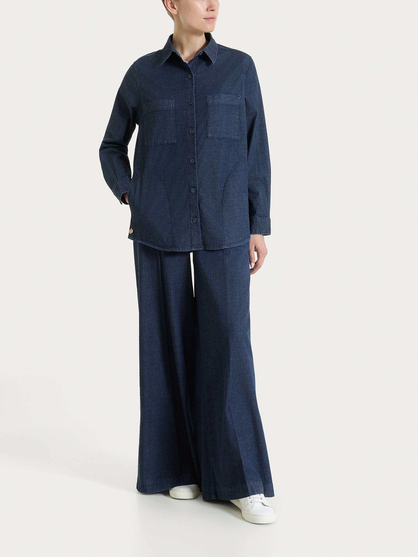 Ragno Super Denim Shacket camicia denim dark indigo