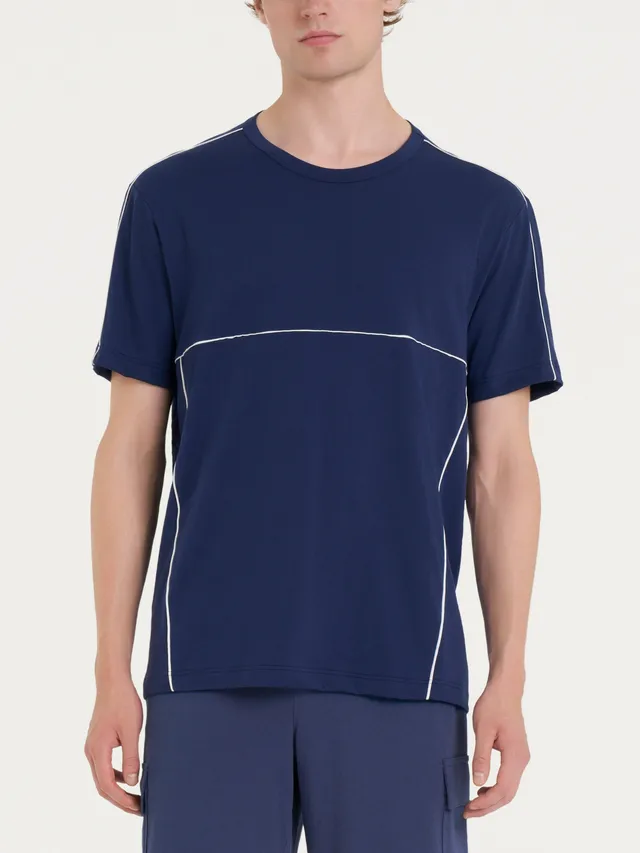 Ragno Jersey di Cotone T-shirt Maglietta Uomo Naval Academy Piping