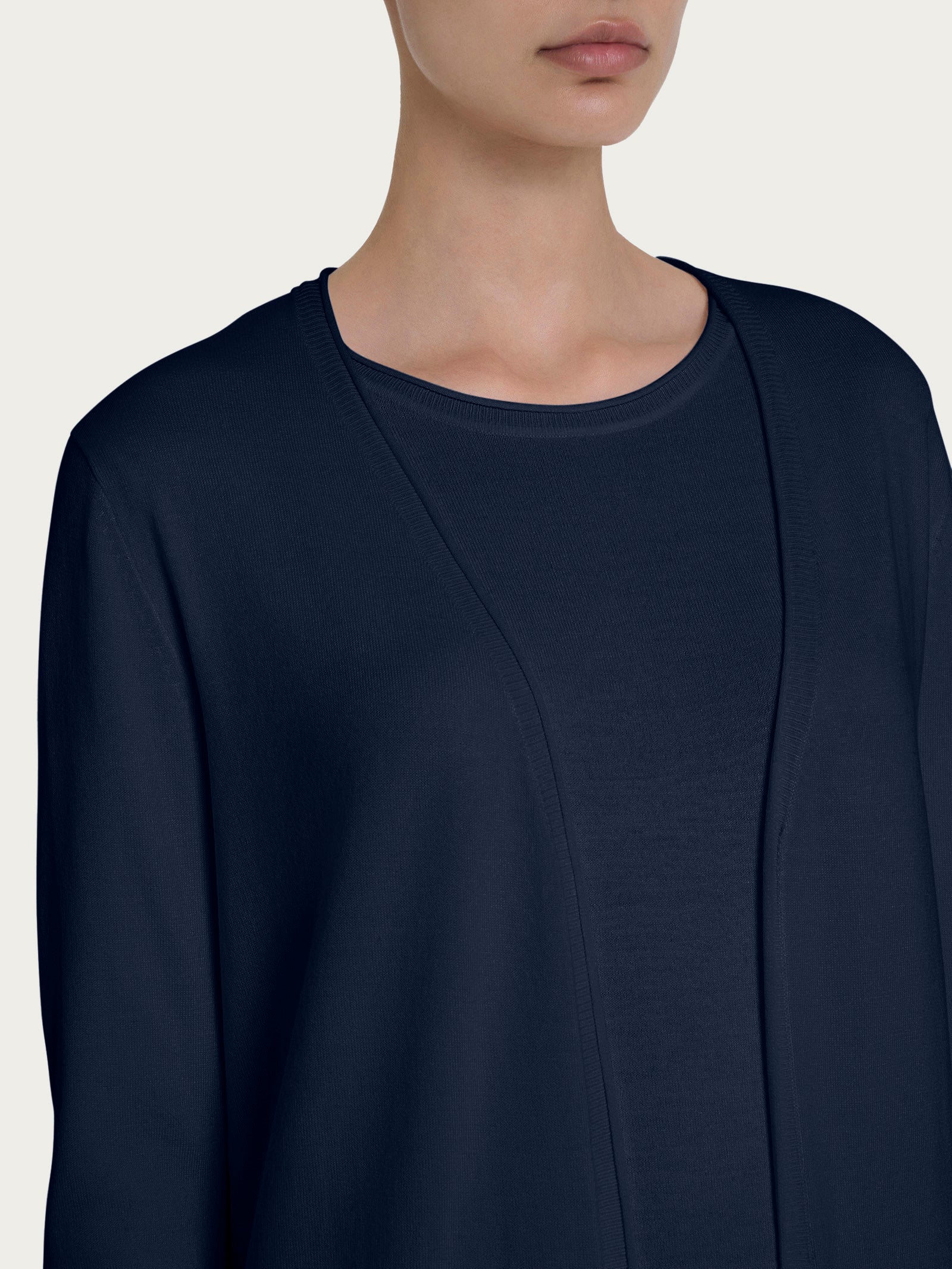 Ragno Summertime Cardigan Aperto Bleu Misto Viscosa
