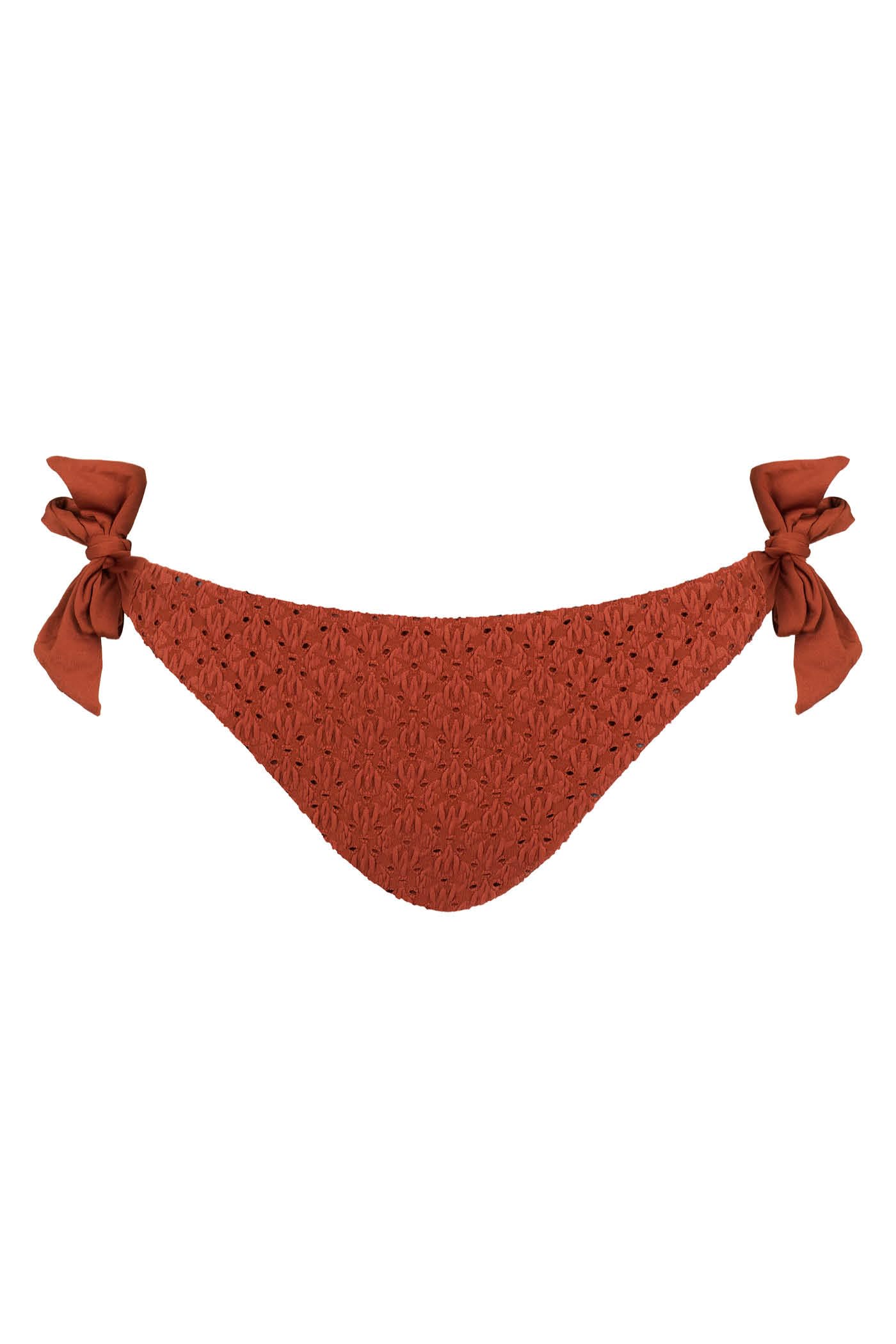 Goldenpoint Damasco Slip con Fiocchi Laterali Bikini Traforato