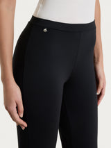 Ragno Compact Light pantaloni capri donna nero con spacchi