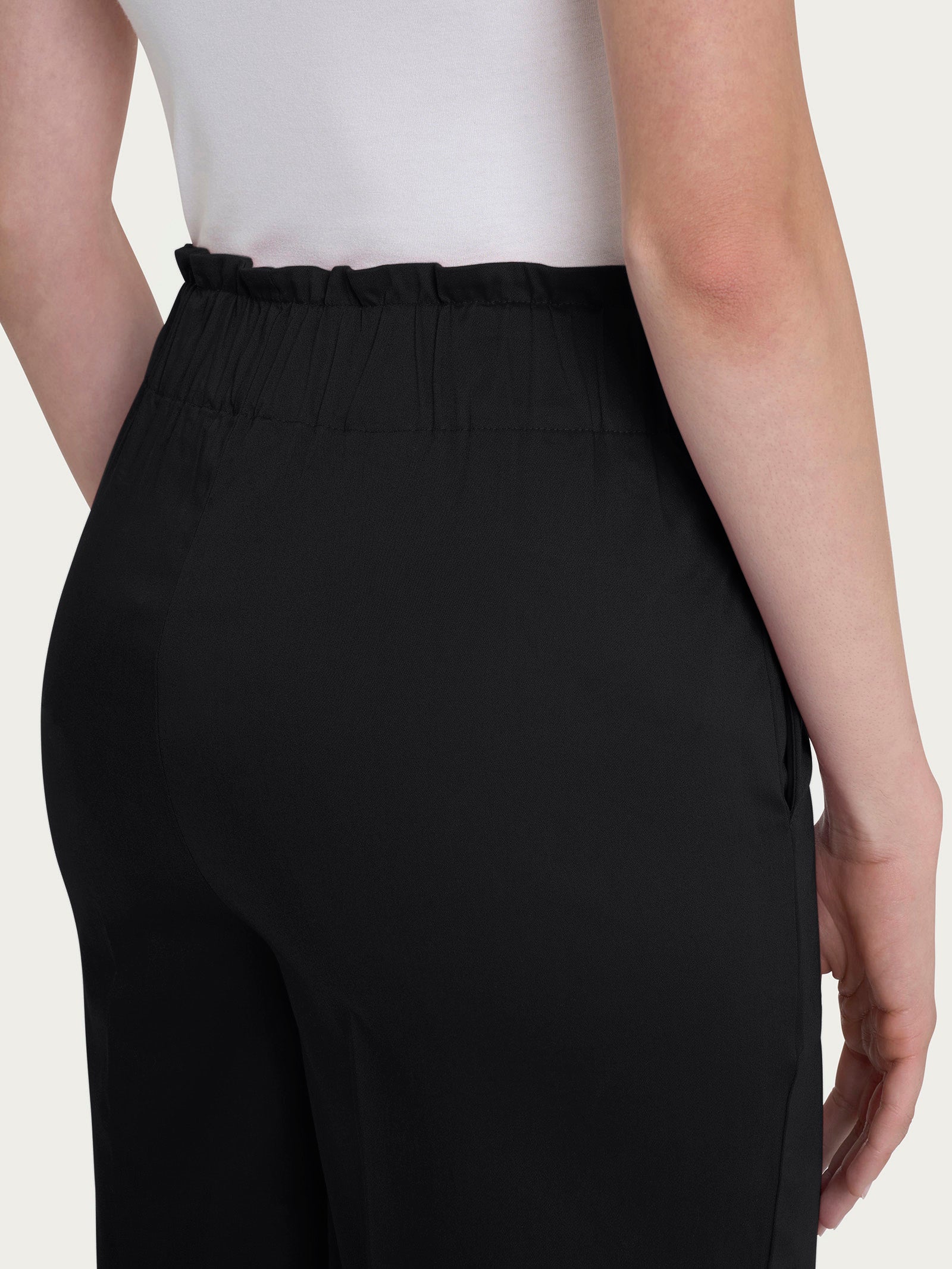 Ragno Satin Power Bermuda con bottoni nero