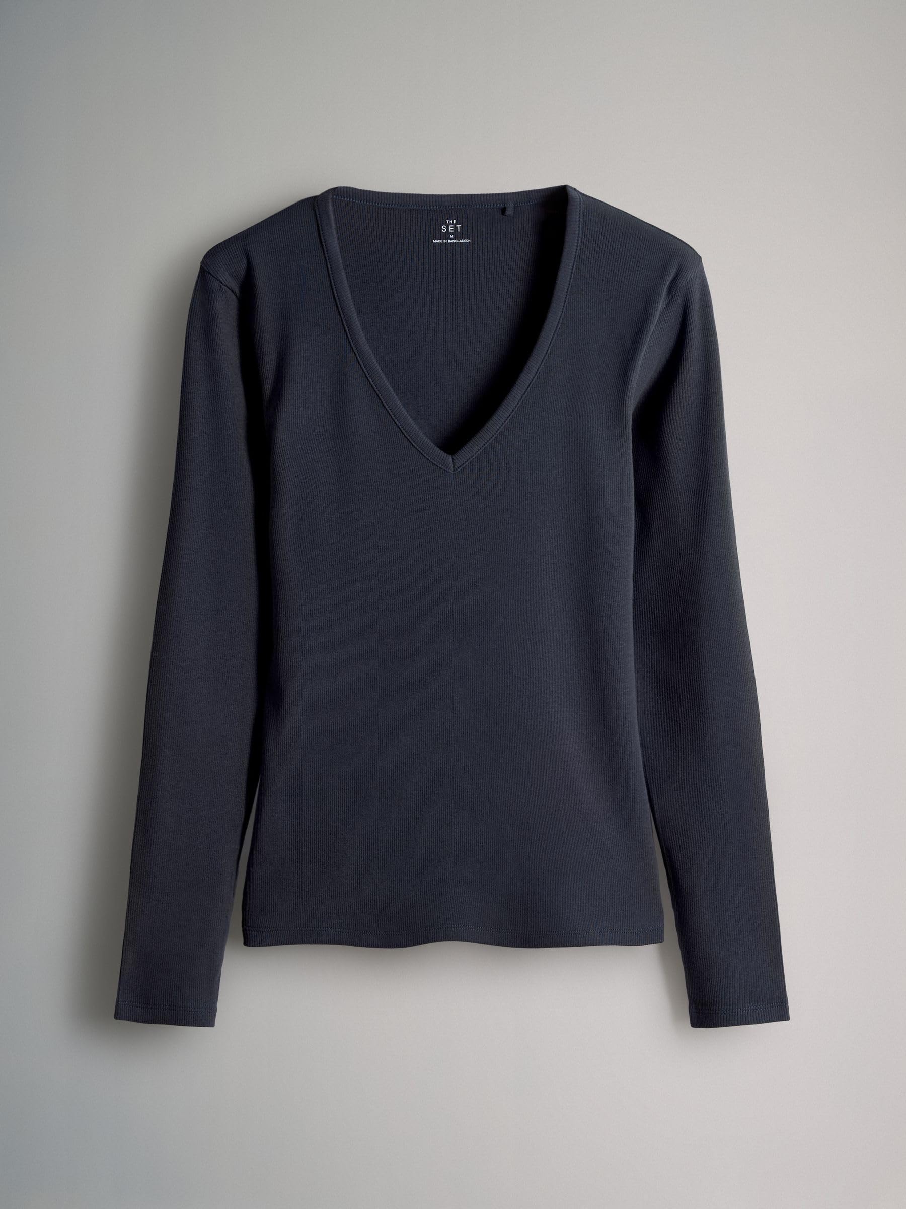 Geo Next The Set maglietta coste donna 4 pezzi scollo a V maniche